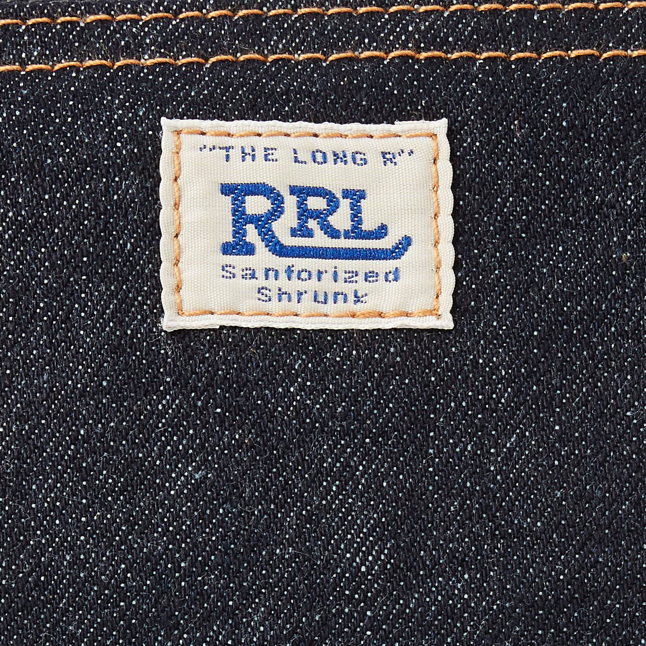 RRL By Ralph Lauren Suede-Trim Denim Pouch Indigo - Image 4