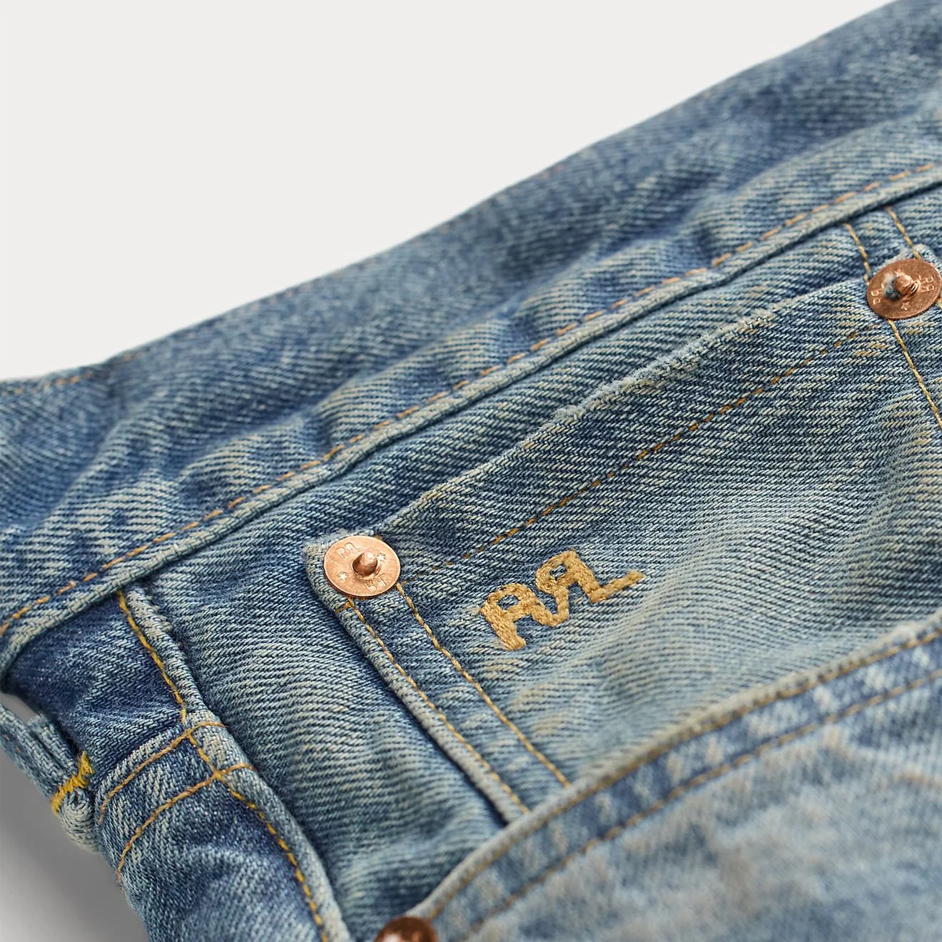 RRL By Ralph Lauren Vintage 5 Pocket Midlands Selvedge Jean Midlands Wash - Image 3