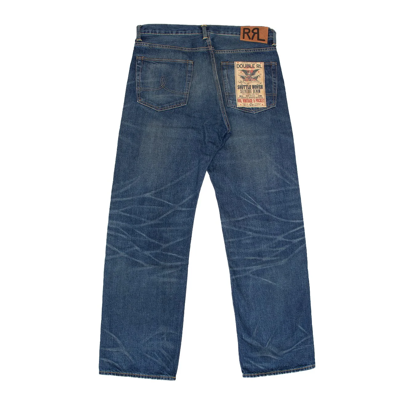 RRL by Ralph Lauren Vintage Selvedge 5 pocket Denim Blue - Image 2