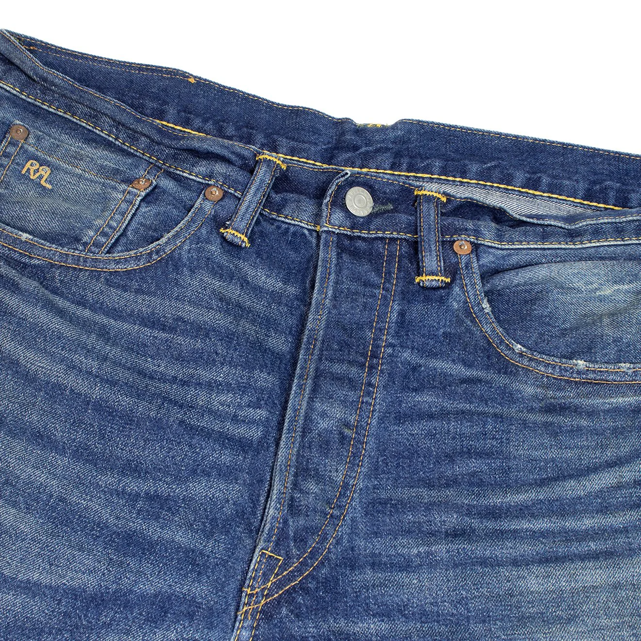 RRL by Ralph Lauren Vintage Selvedge 5 pocket Denim Blue - Image 3