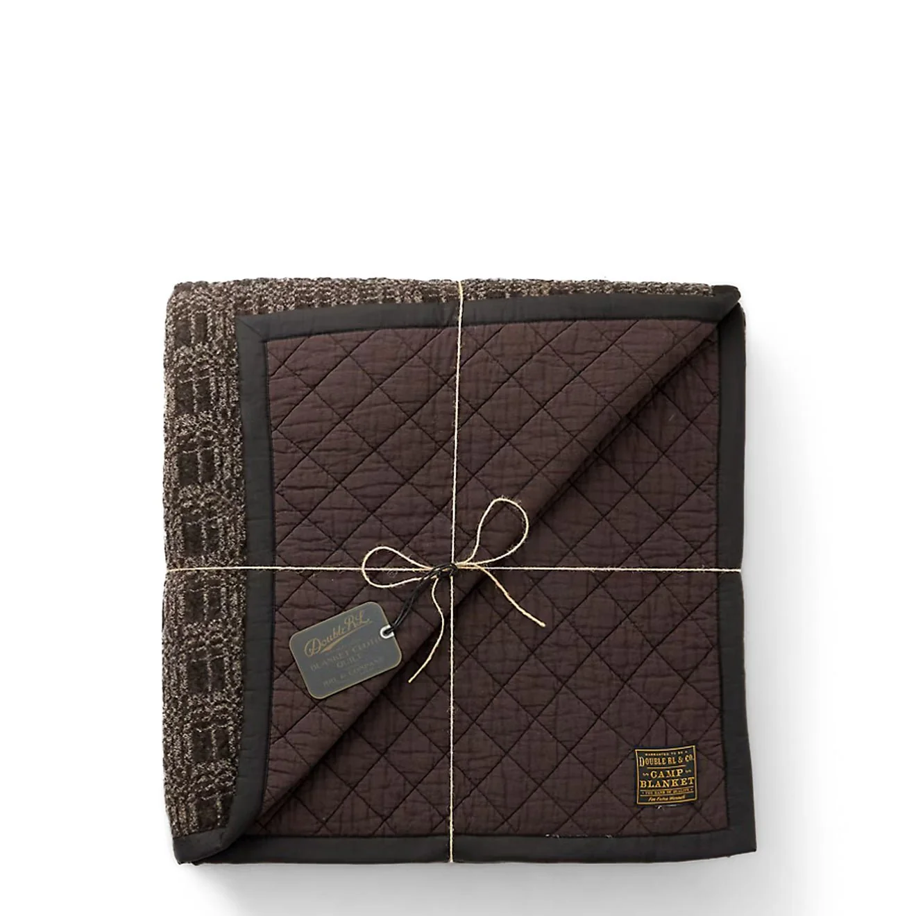 RRL by Ralph Lauren Wool-Cotton Jacquard Quilt Black / Brown
