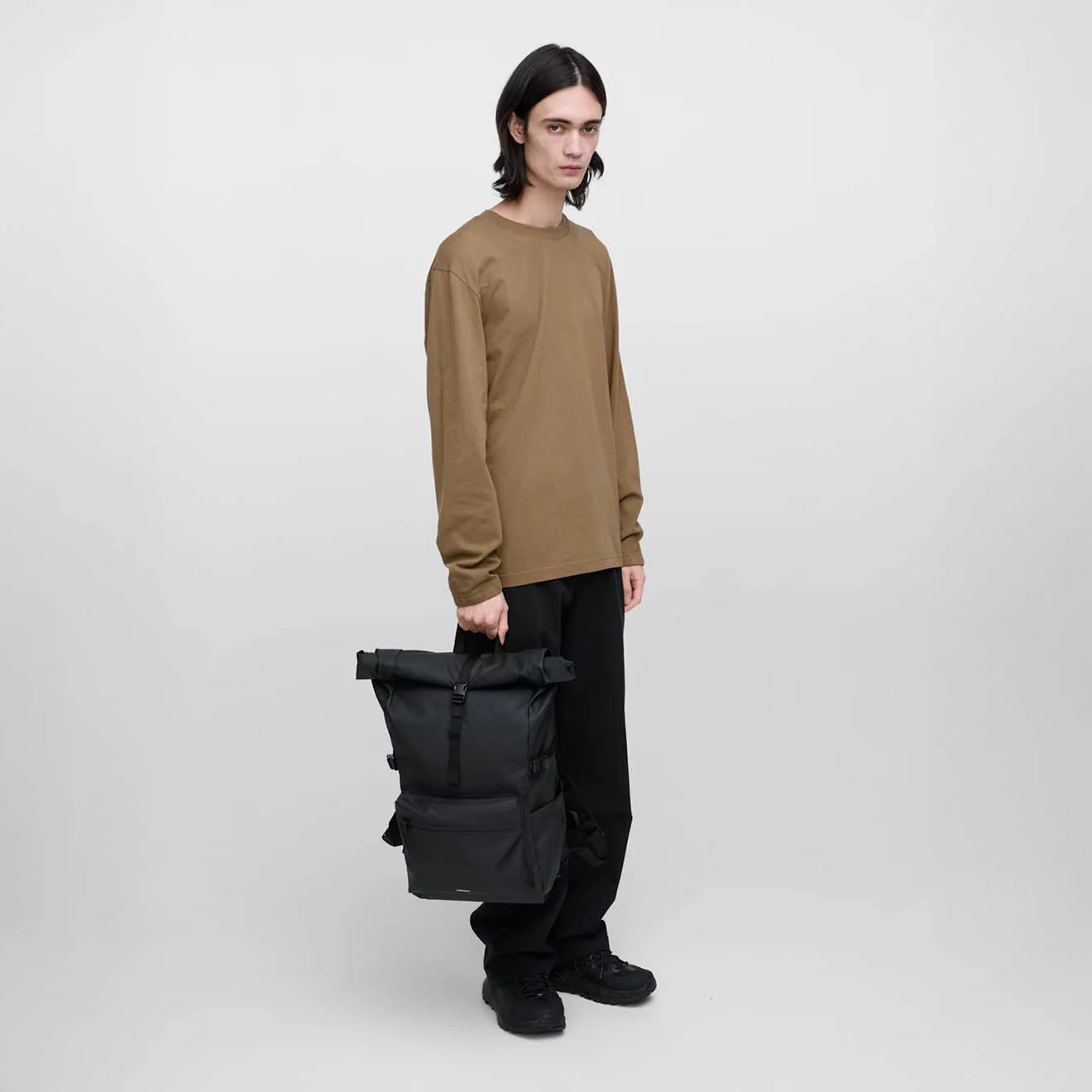 Sandqvist Stream Rolltop Backpack Large Black - Image 7