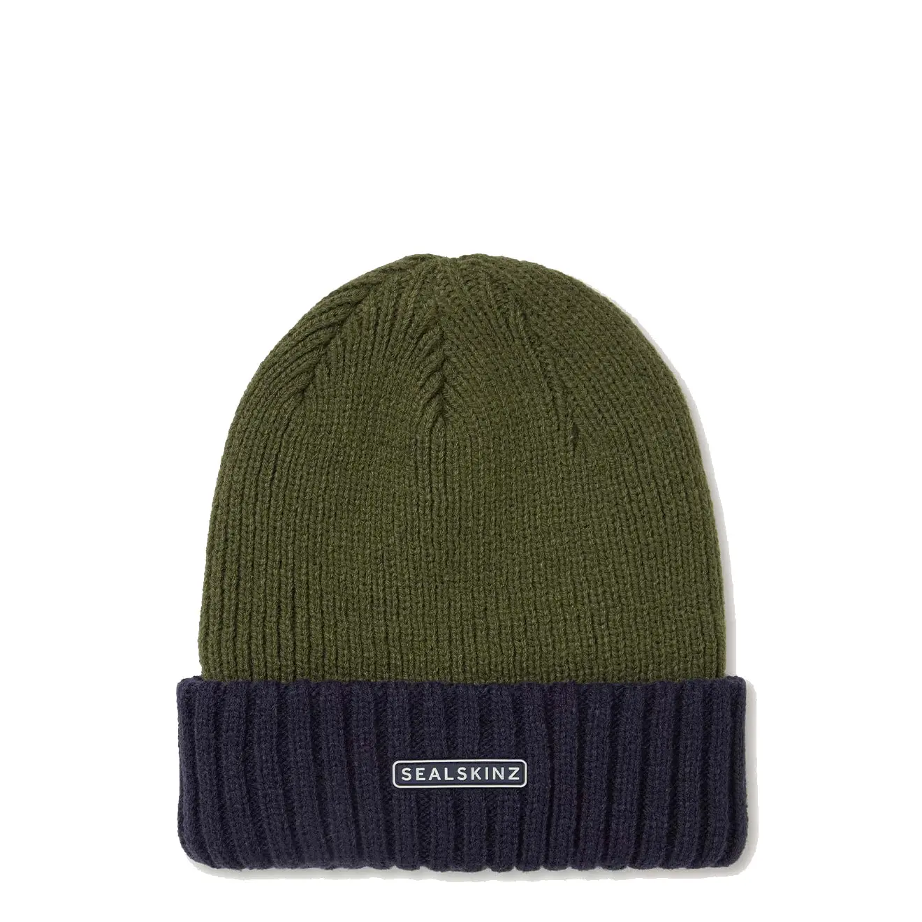 Sealskinz Bacton WP CW Roll Cuff Beanie Hat Green / Blue
