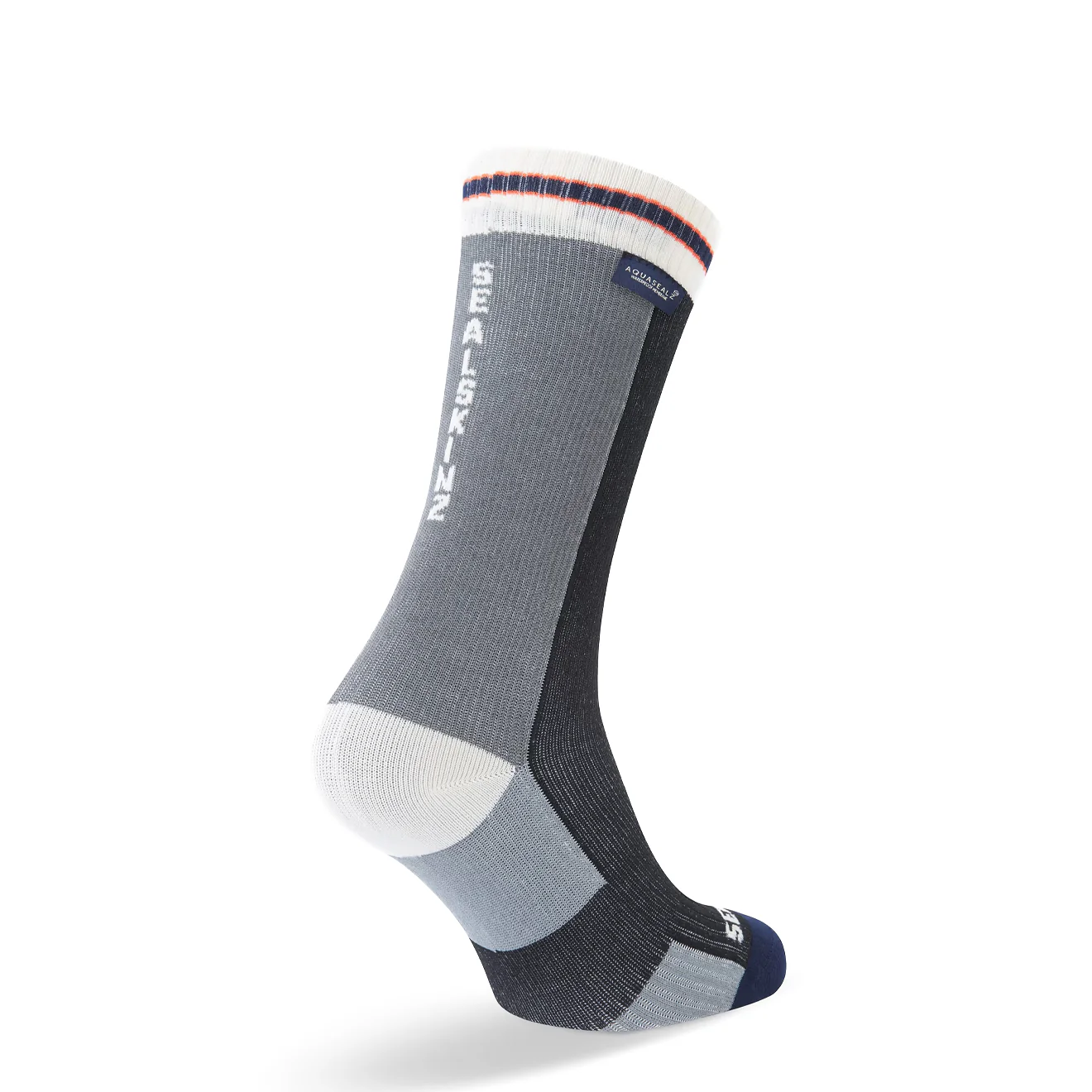 Sealskinz Billockby Waterproof All Weather Mid Length Lightweight Cycling Sock Black - Image 2