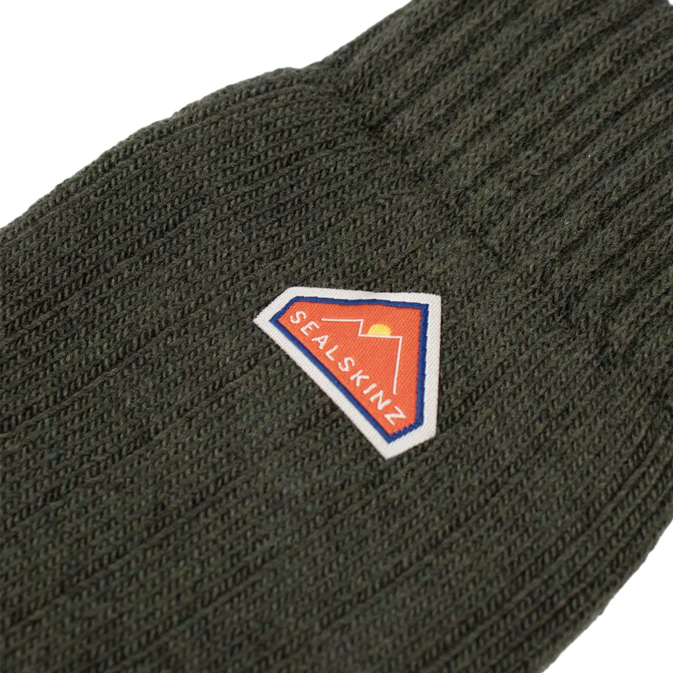 Sealskinz Scarning Recycled Wool and Cashmere Mid Length Colour Block Sock Green - Image 2