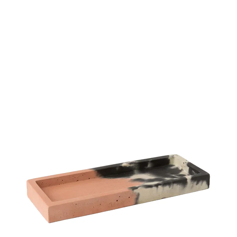 Smith & Goat Rectangle Tray Blush / Charcoal / White
