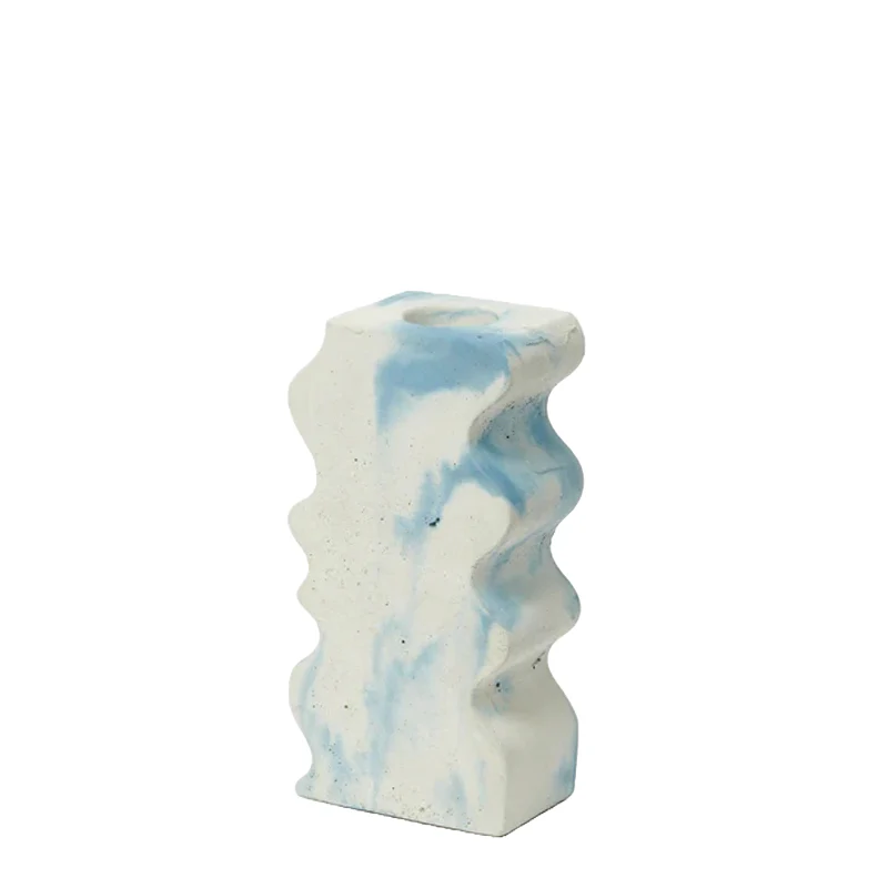 Smith & Goat Wiggle Vase Blue / White