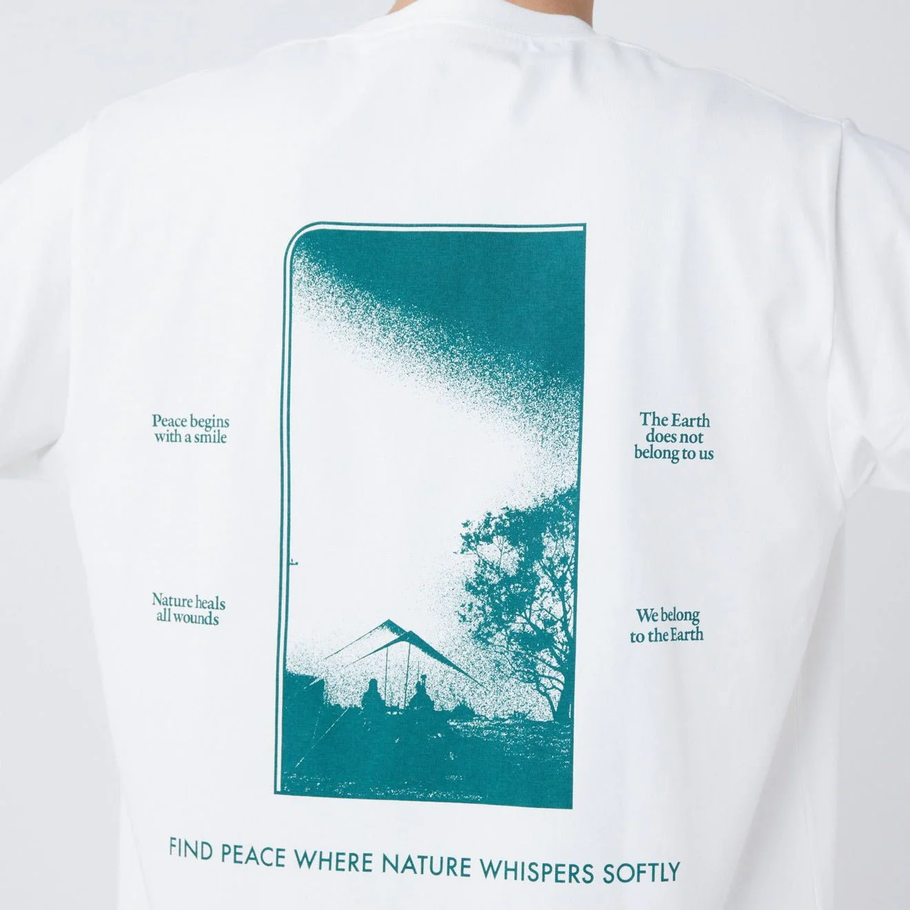 Snow Peak CF Landscape T-Shirt Off White - Image 5
