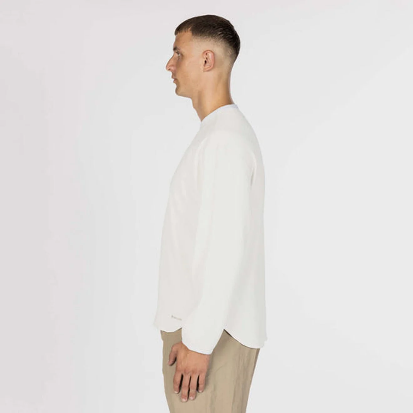 Snow Peak Dry Waffle L/S T-Shirt Off White - Image 3