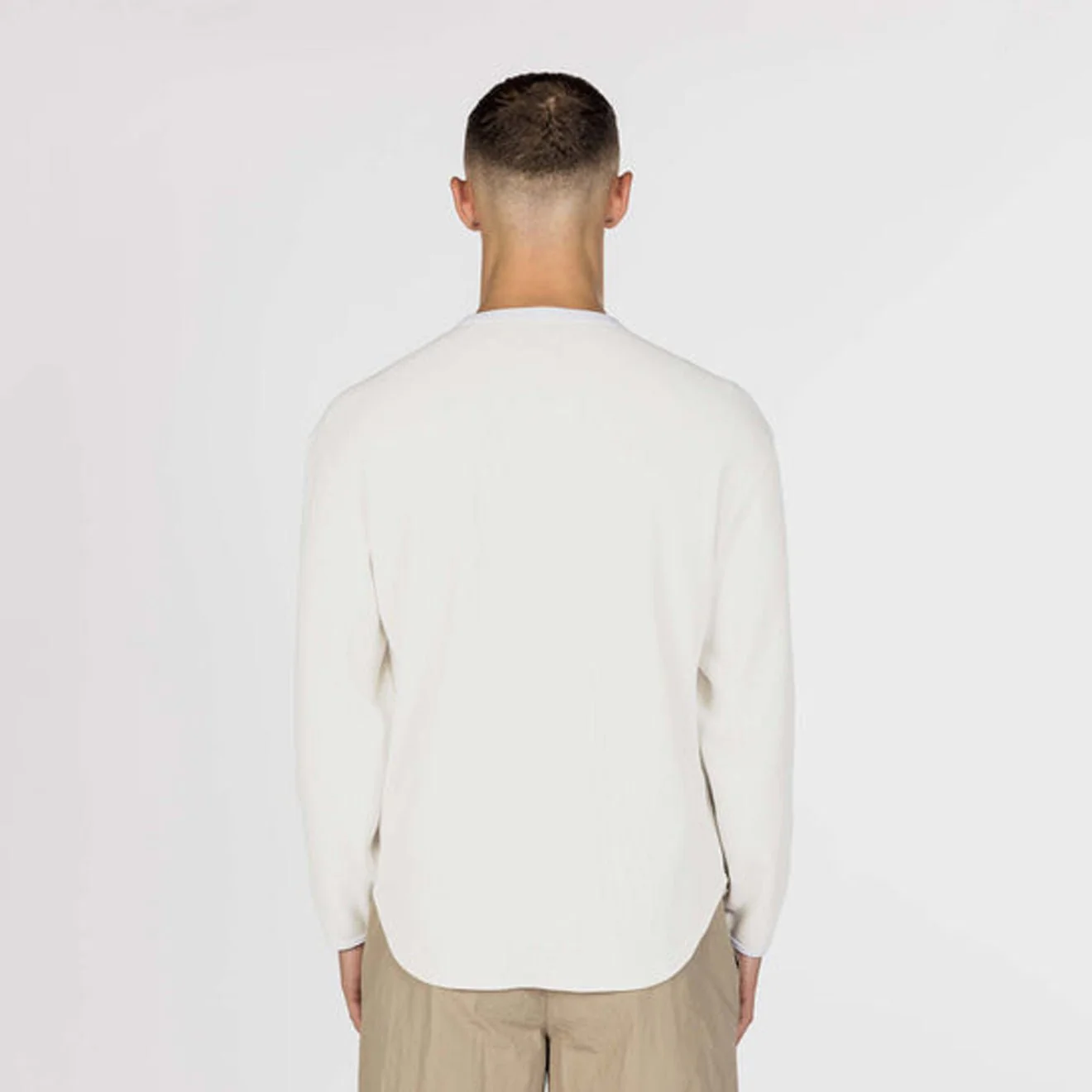 Snow Peak Dry Waffle L/S T-Shirt Off White - Image 4