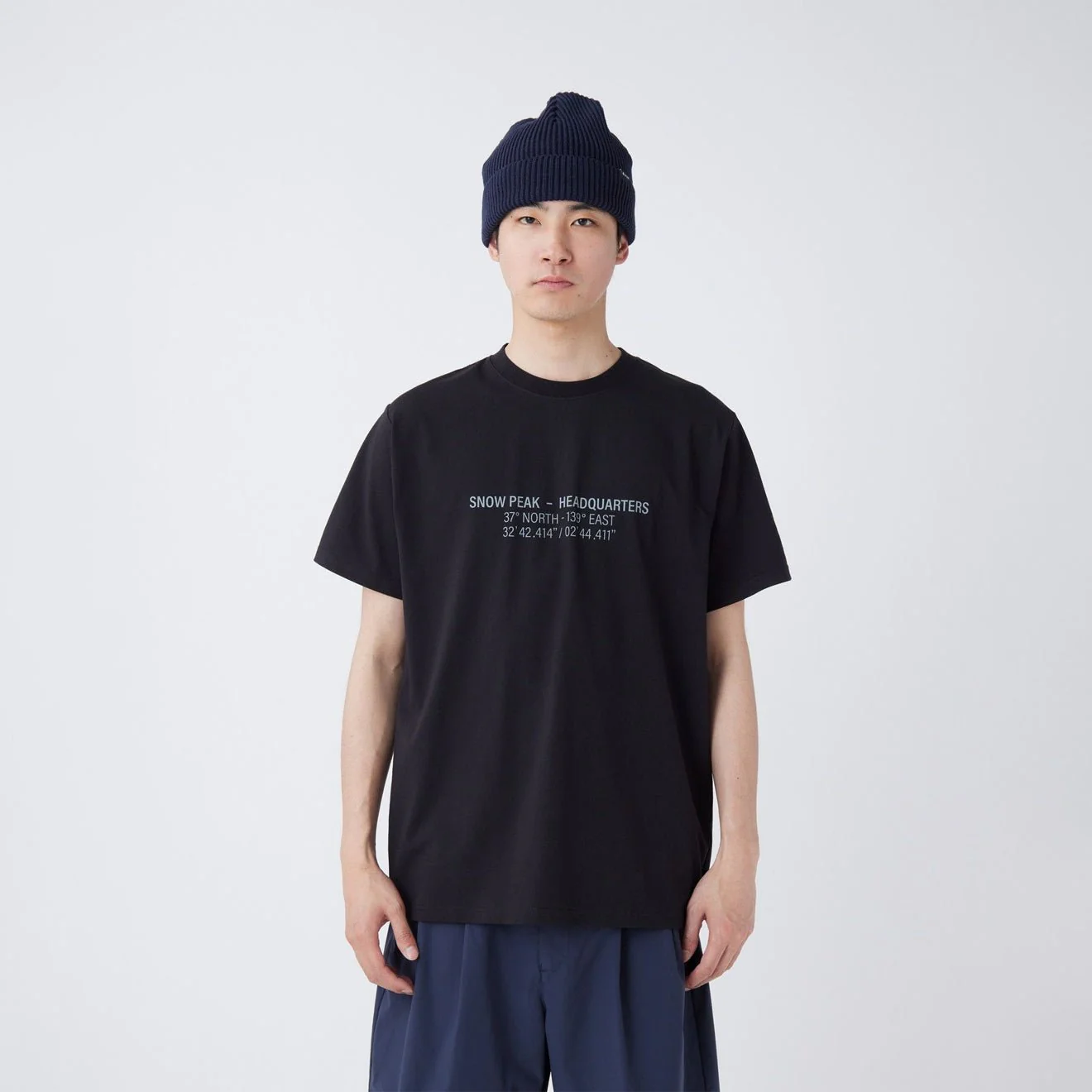 Snow Peak HQ Topographic Map T-Shirt Black - Image 3