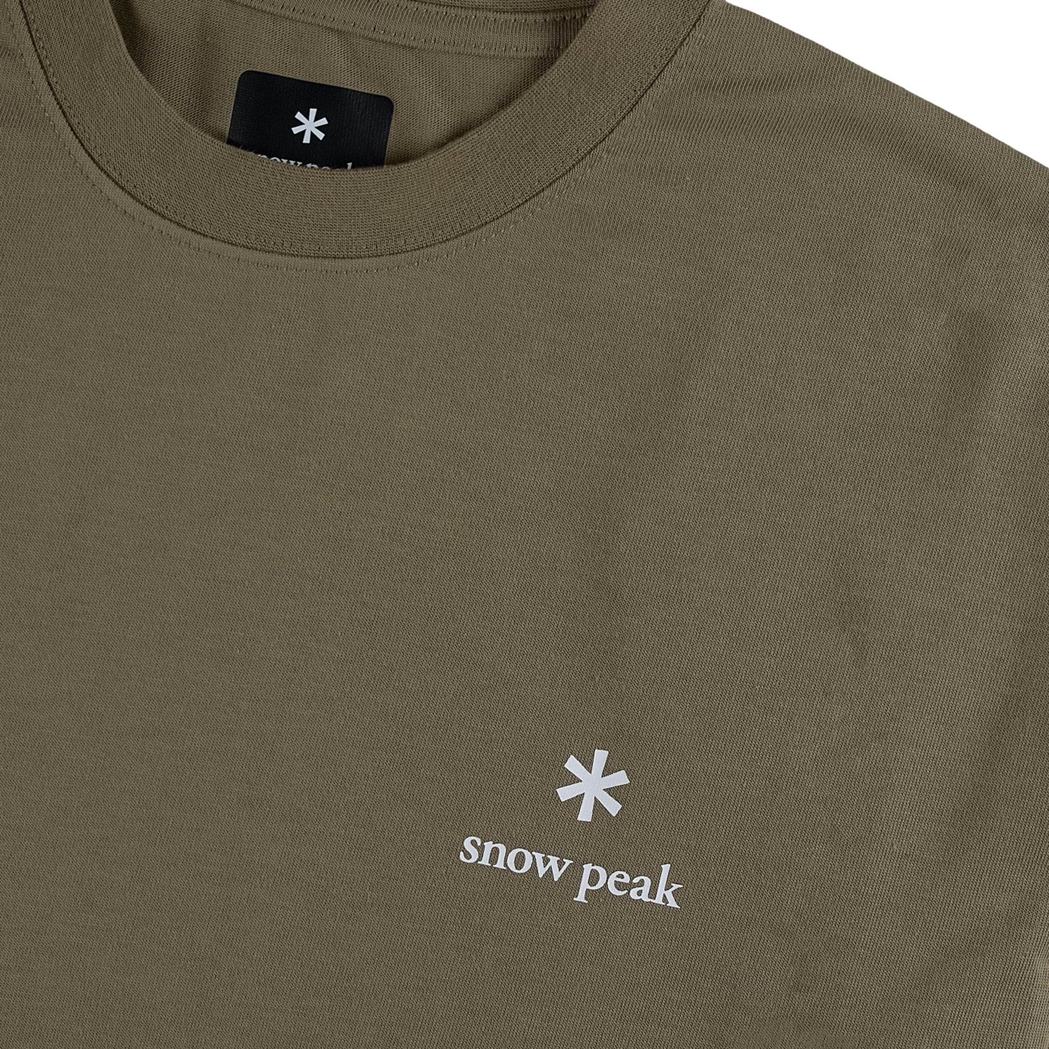 Snow Peak Logo T-Shirt Khaki - Image 3
