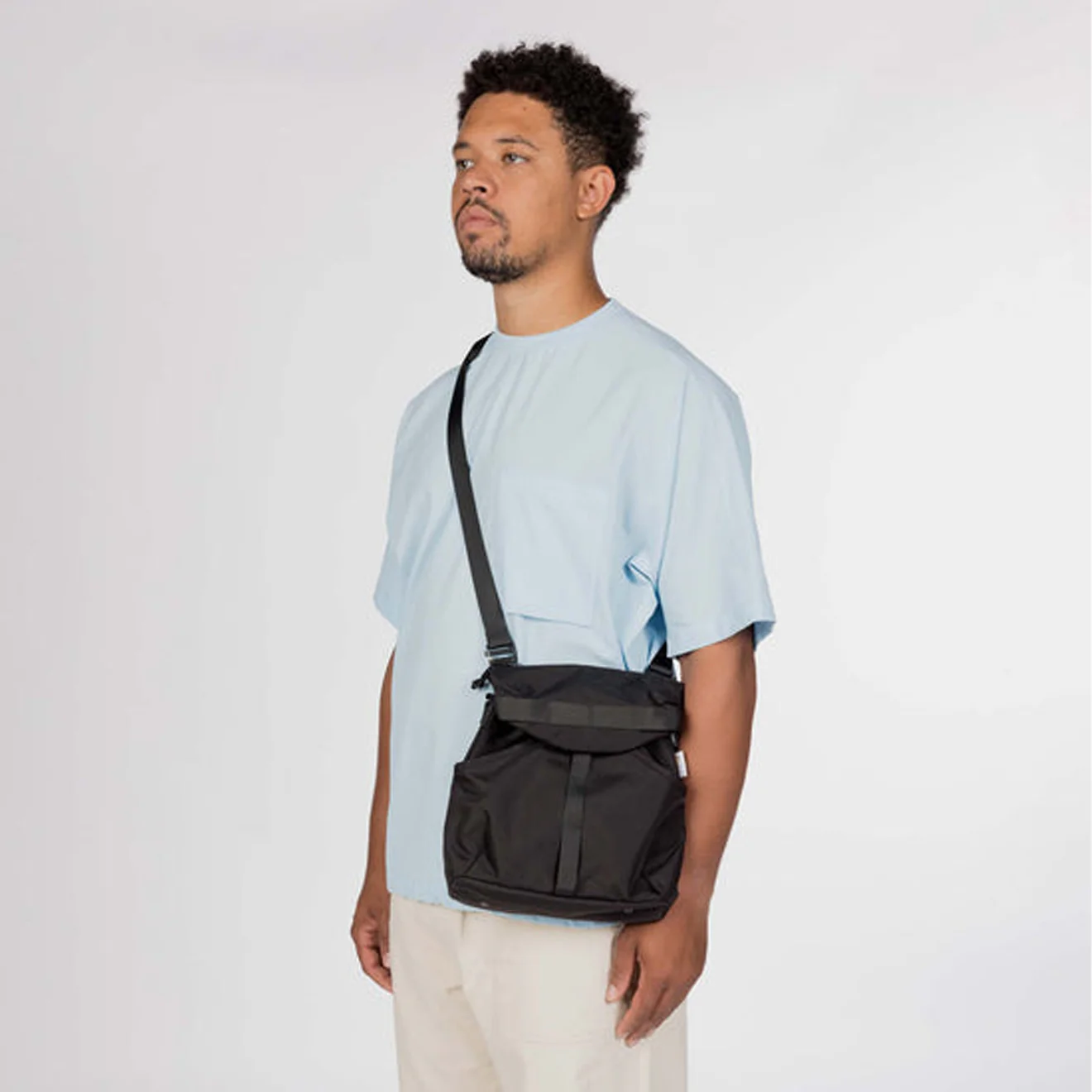 Snow Peak Recycled Cordura Shoulder Bag Black - Image 3