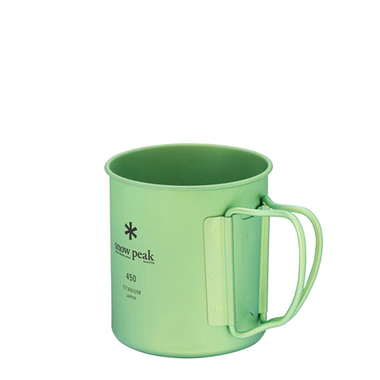 Snow Peak Titanium Single Wall 450 Mug Green - Image 2