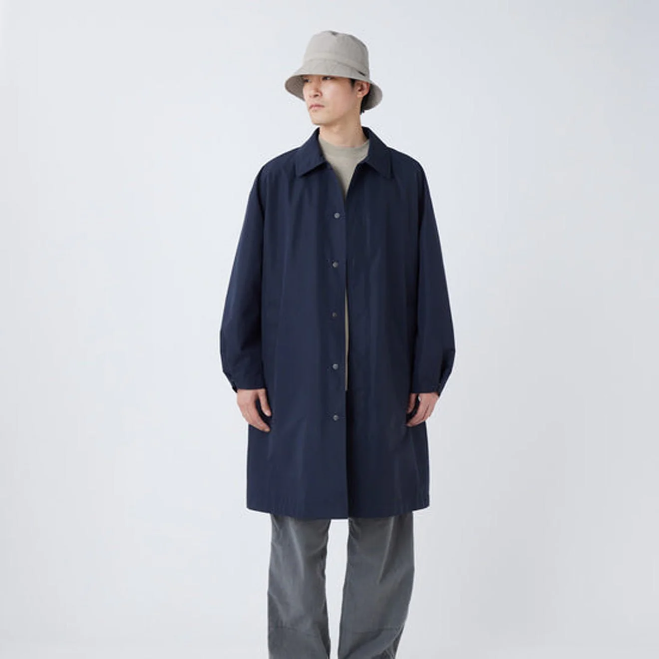 Snow Peak WINDSTOPPER Bal Collar Coat Dark Navy - Image 2