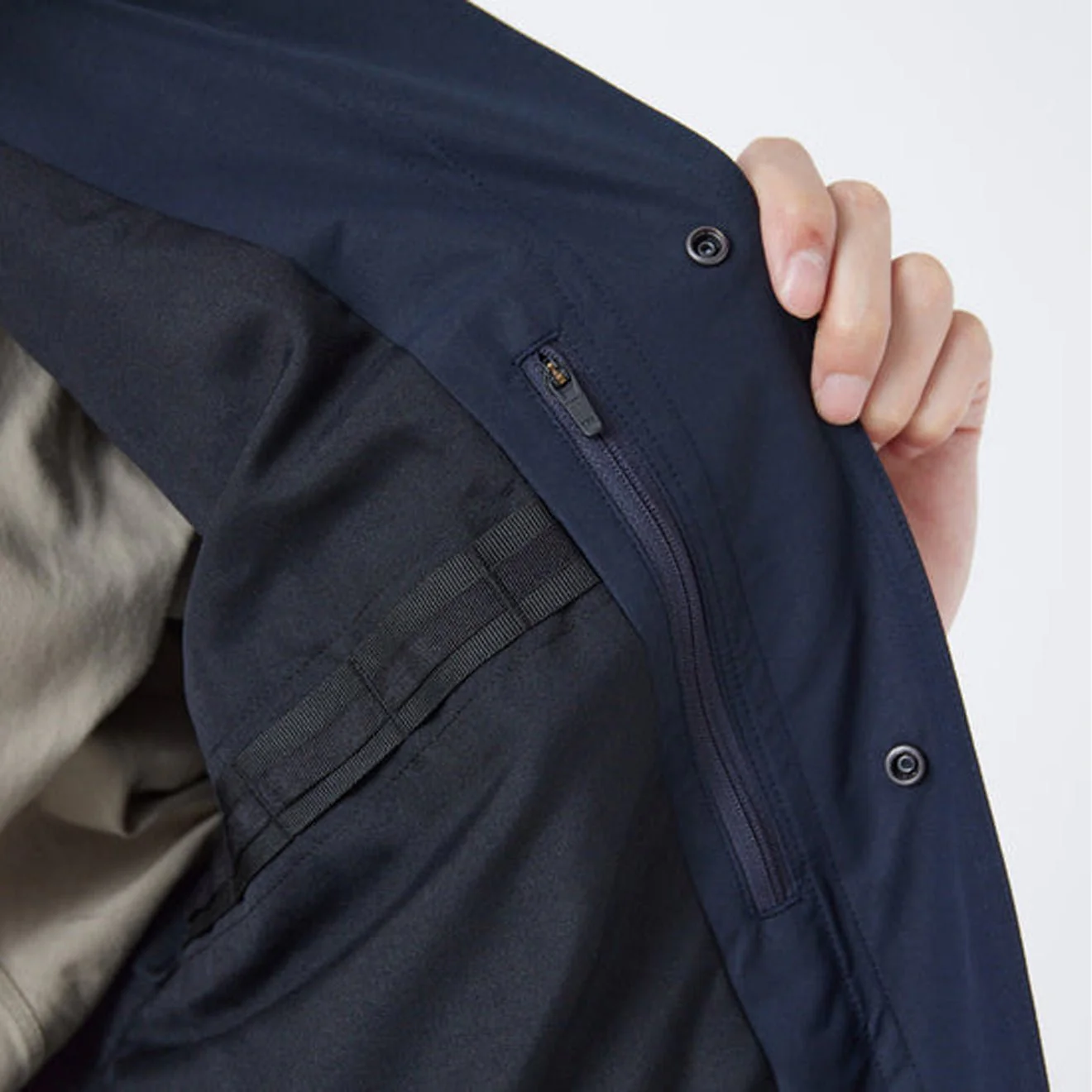 Snow Peak WINDSTOPPER Bal Collar Coat Dark Navy - Image 8