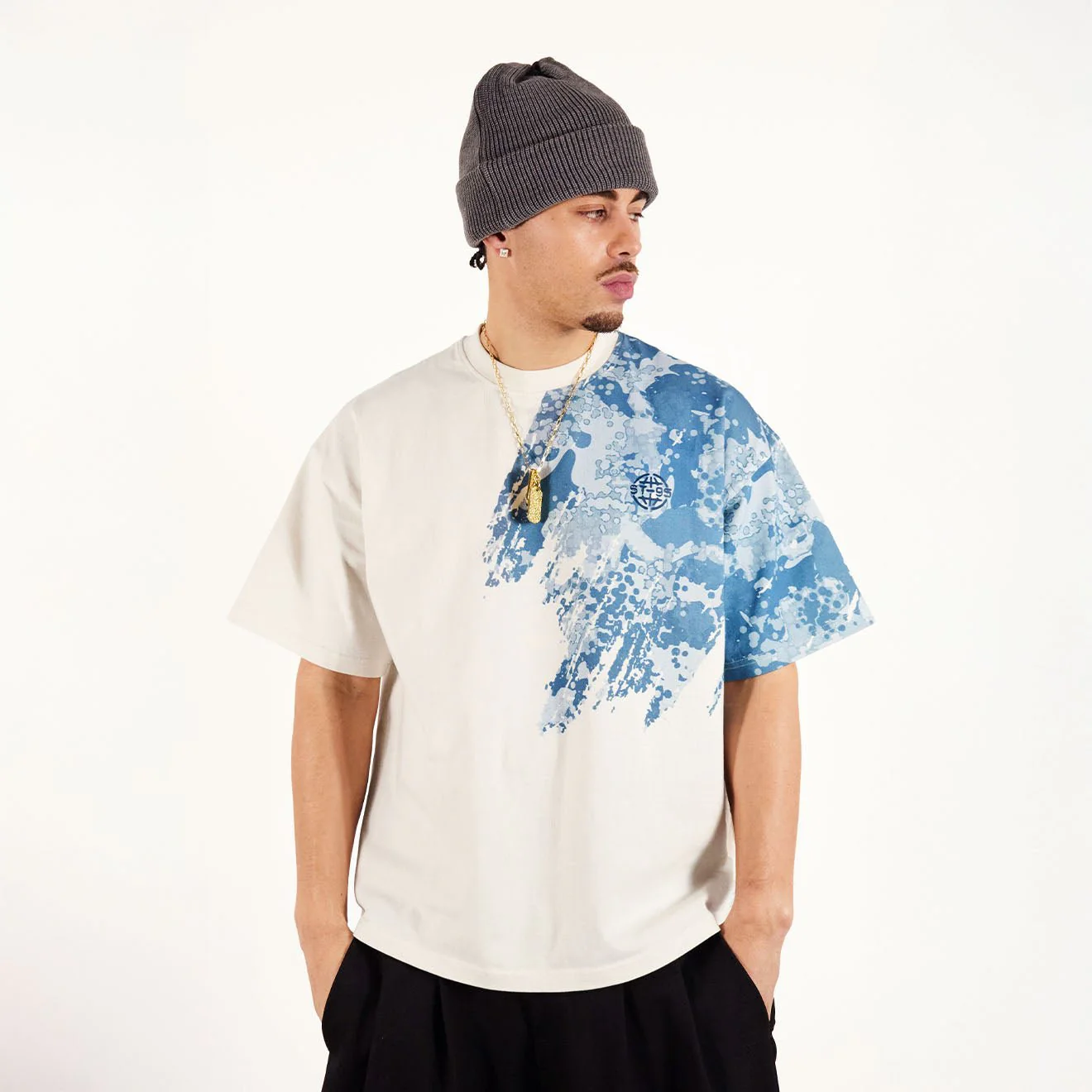 ST-95 x Anna Bergonzini Part Camouflage T-Shirt Off White - Image 4