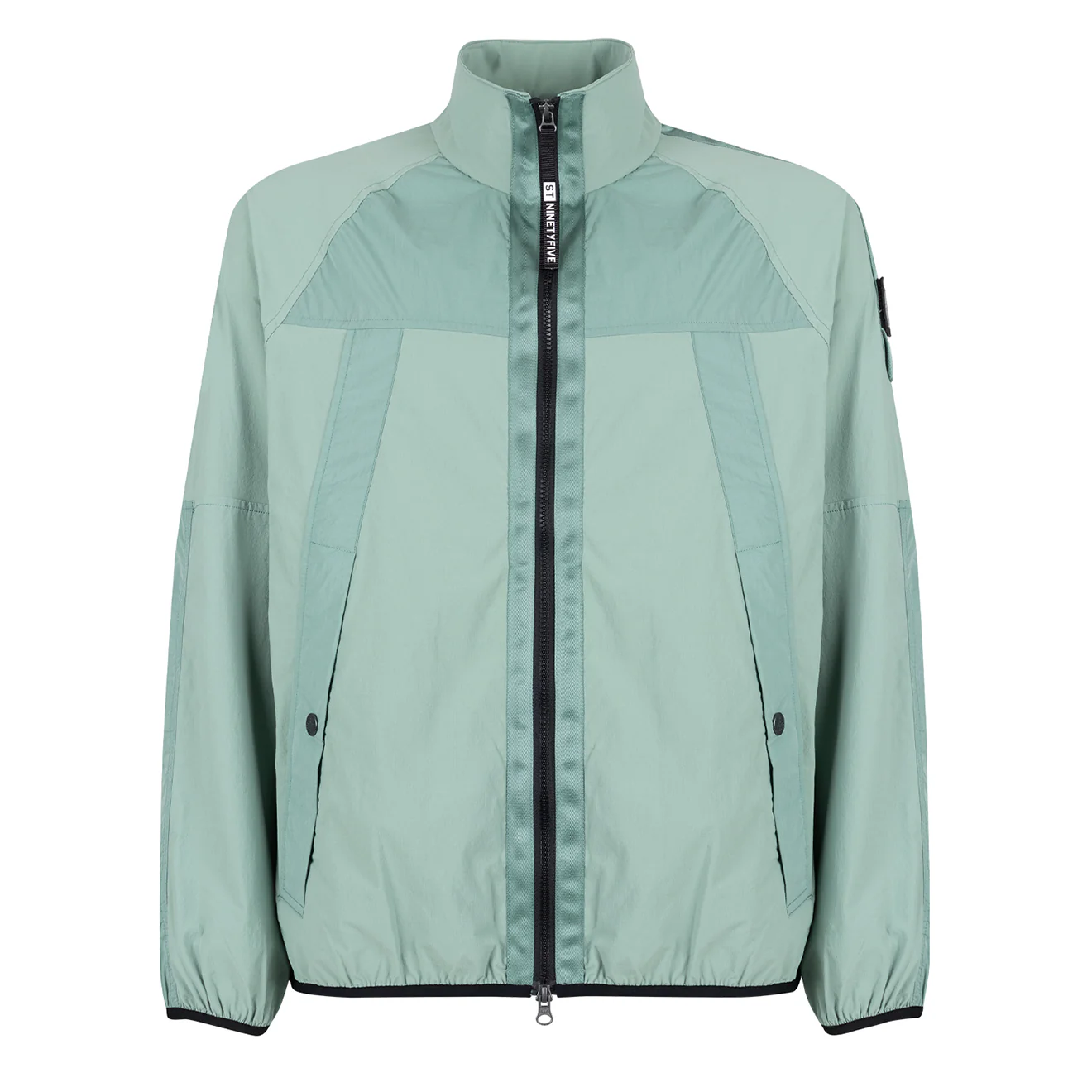 ST95 4 Way Stretch Zip Through Mid Green