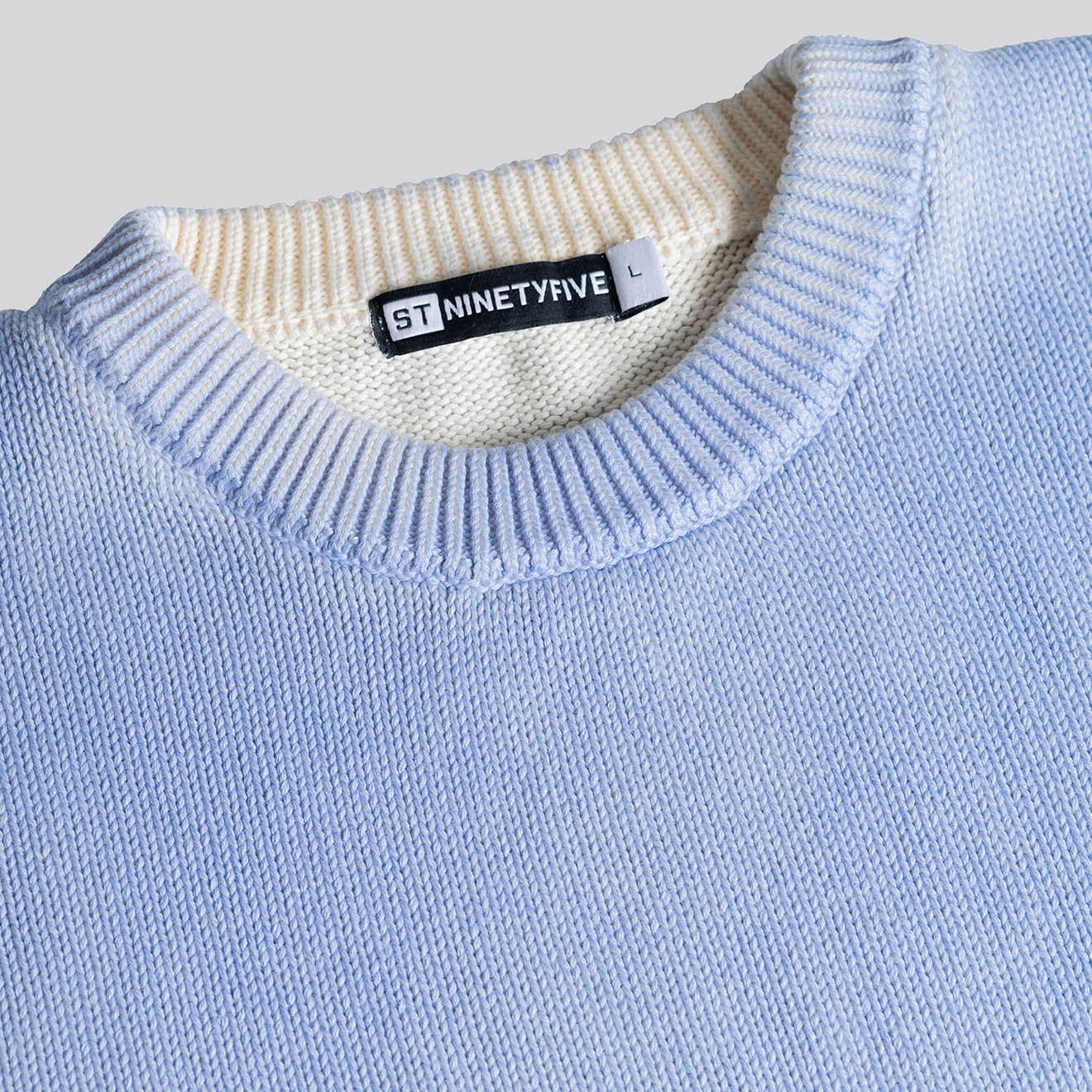 ST95 Adige Crew Knit Sweater Thermo Blue - Image 6