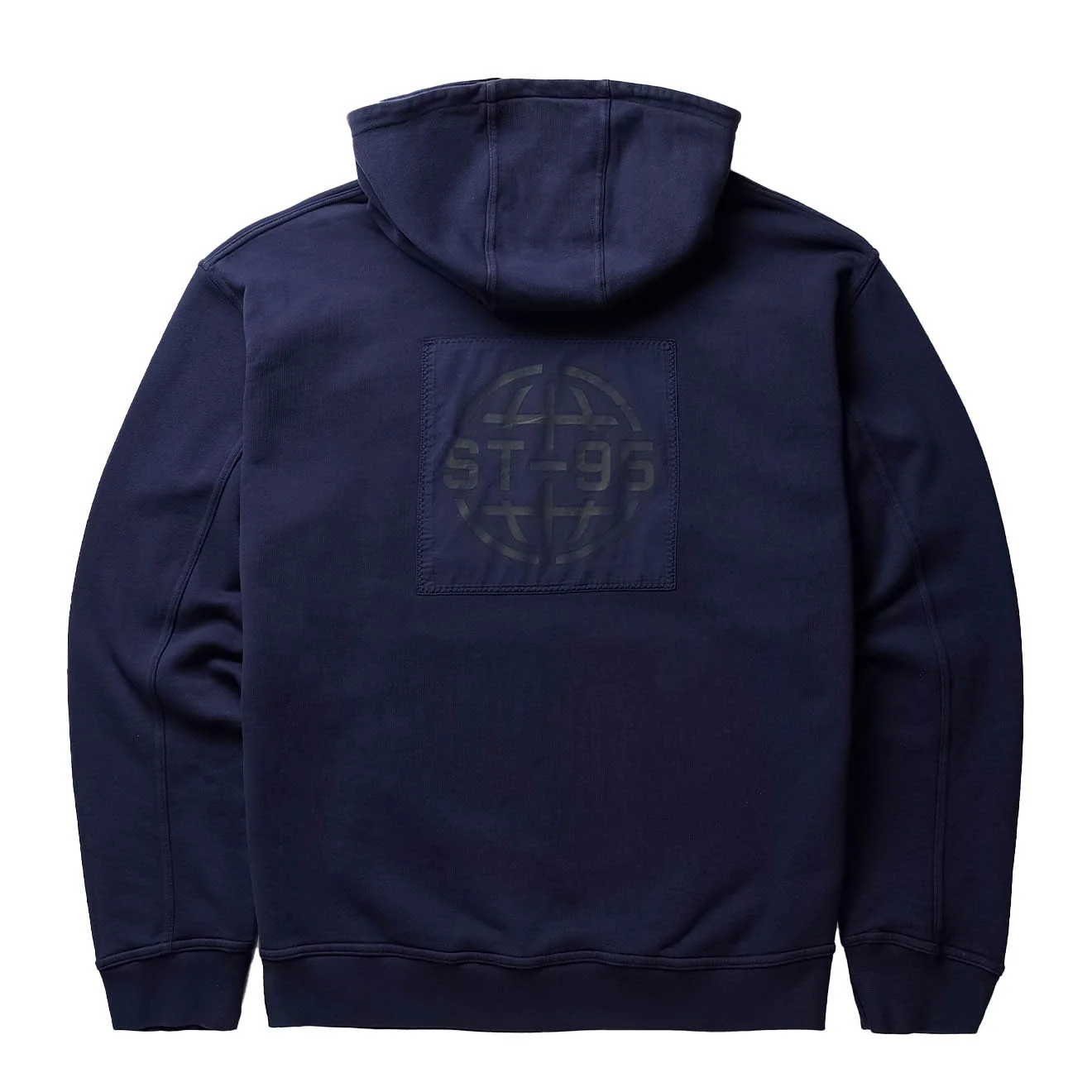 ST95 Alcantara Patch Back Hoodie Navy - Image 2