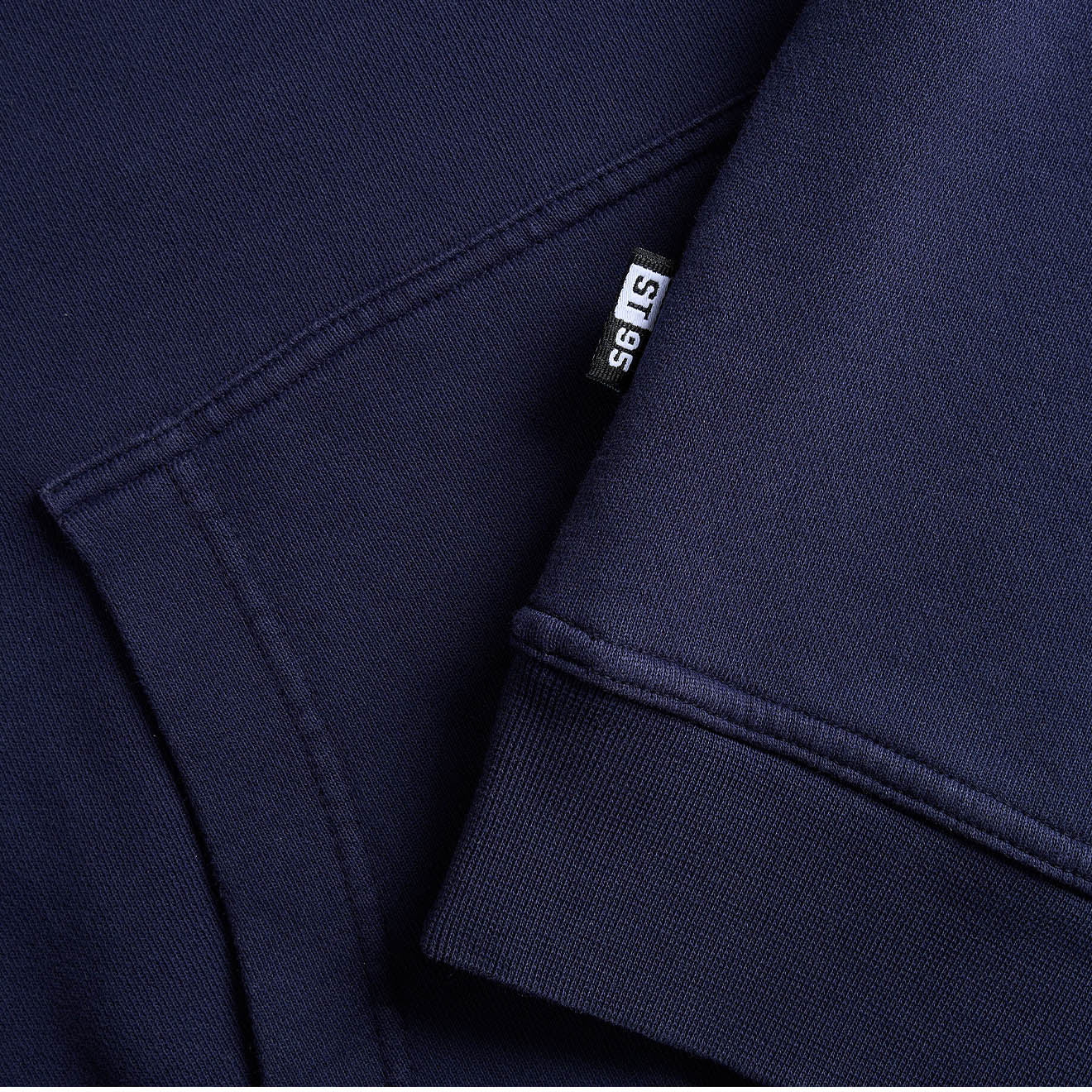 ST95 Alcantara Patch Back Hoodie Navy - Image 6