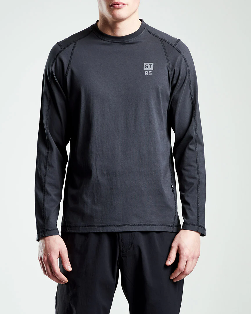 ST95 L/S Slogan Tee Black - Image 2