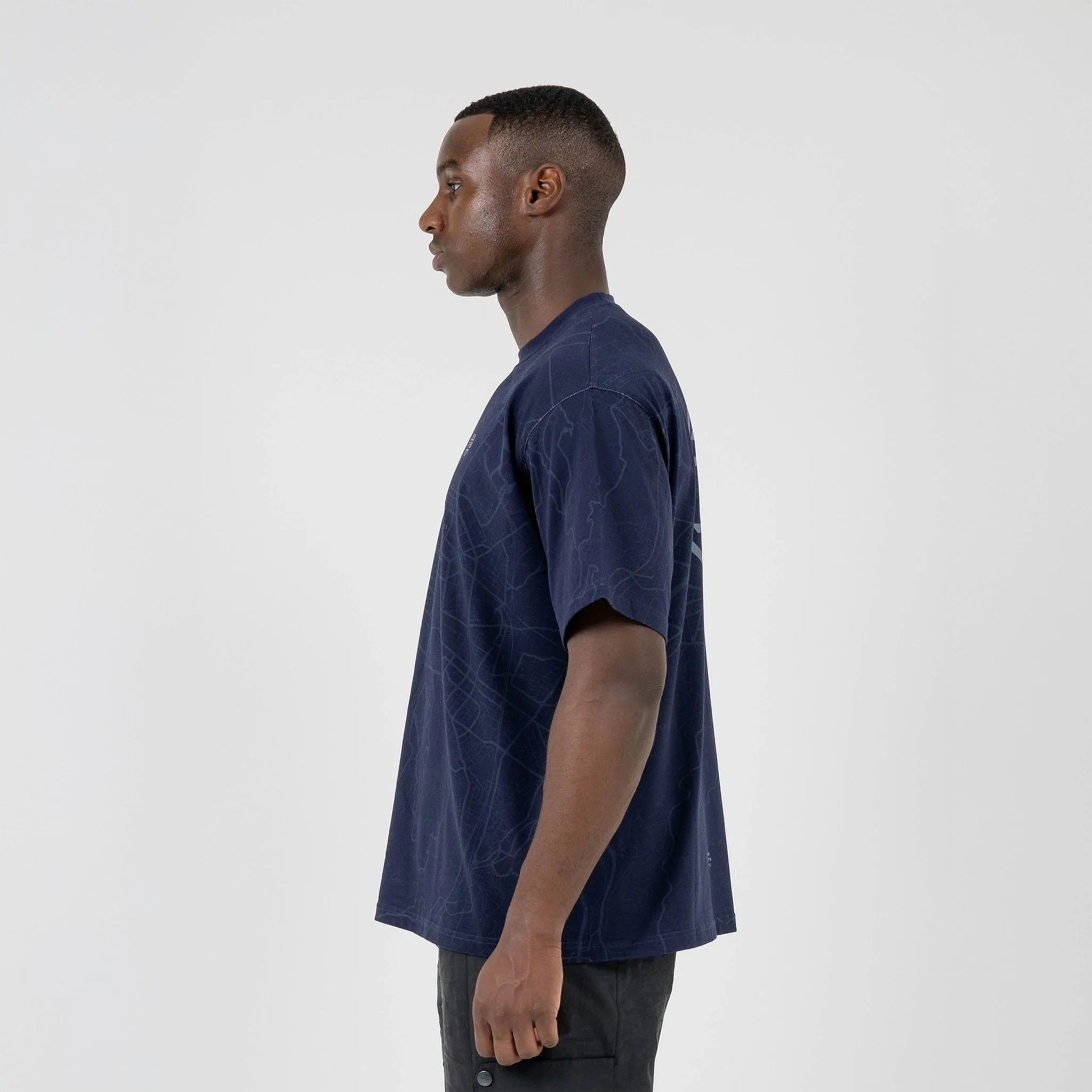 ST95 Lugano Map SS T-Shirt Navy - Image 4
