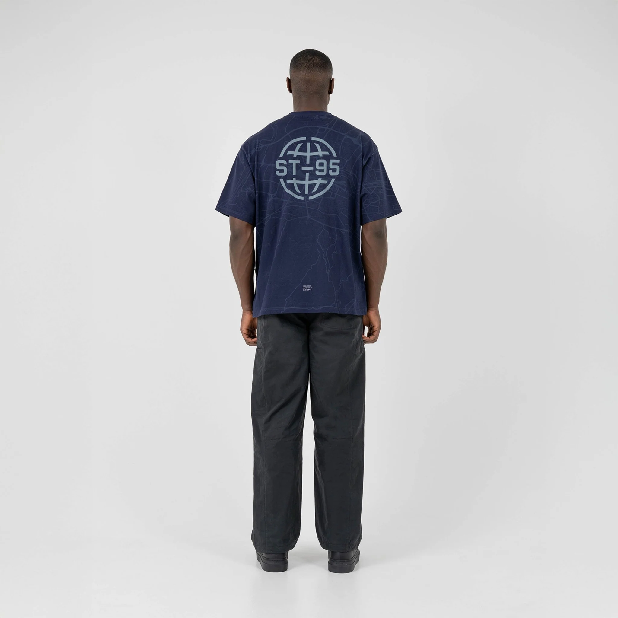 ST95 Lugano Map SS T-Shirt Navy - Image 5