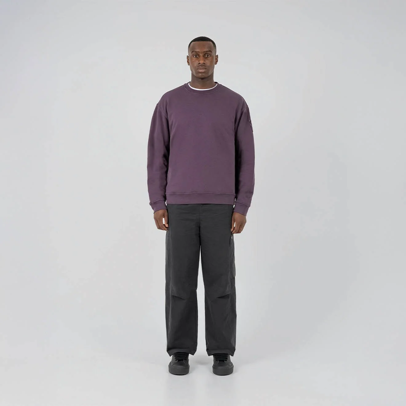 ST95 Luna Nucleo Oversized Crew Sweatshirt Plum - Image 3