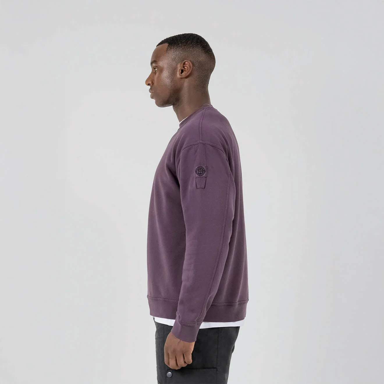 ST95 Luna Nucleo Oversized Crew Sweatshirt Plum - Image 4