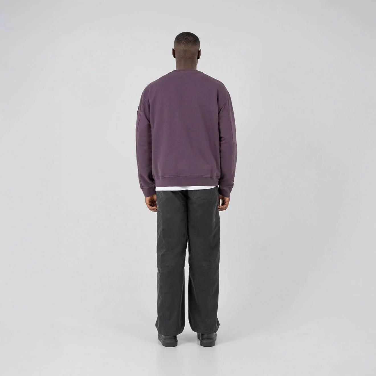 ST95 Luna Nucleo Oversized Crew Sweatshirt Plum - Image 5