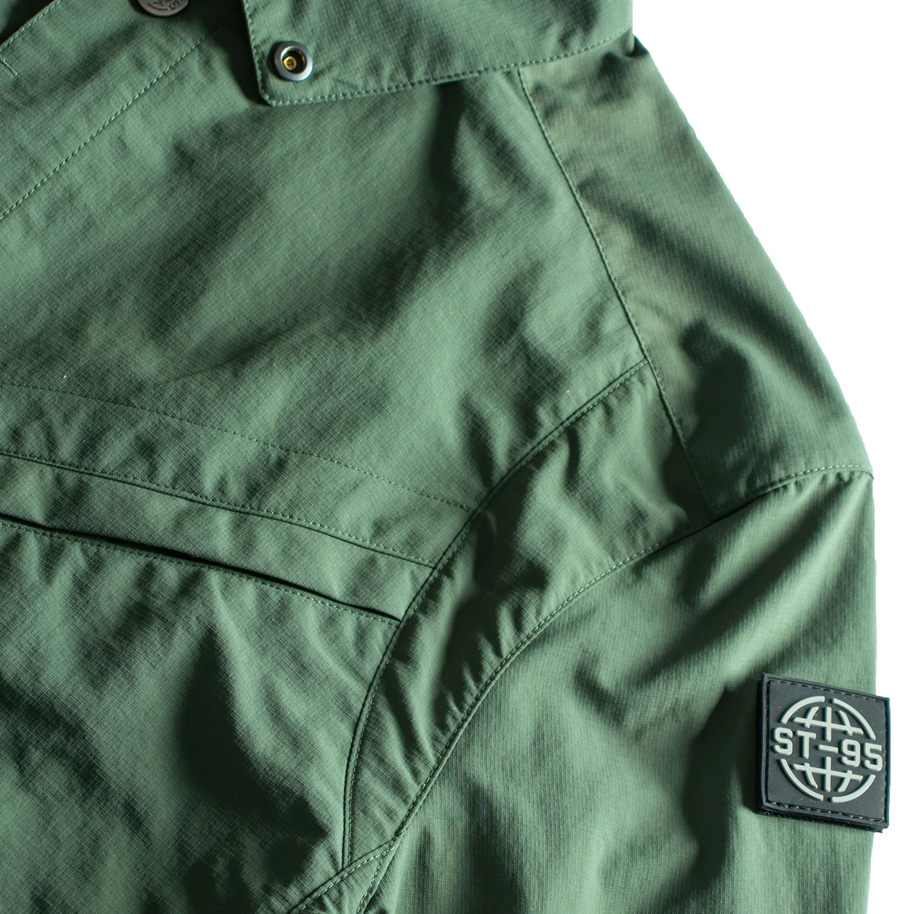 ST95 Sforza Overshirt Dark Green - Image 4