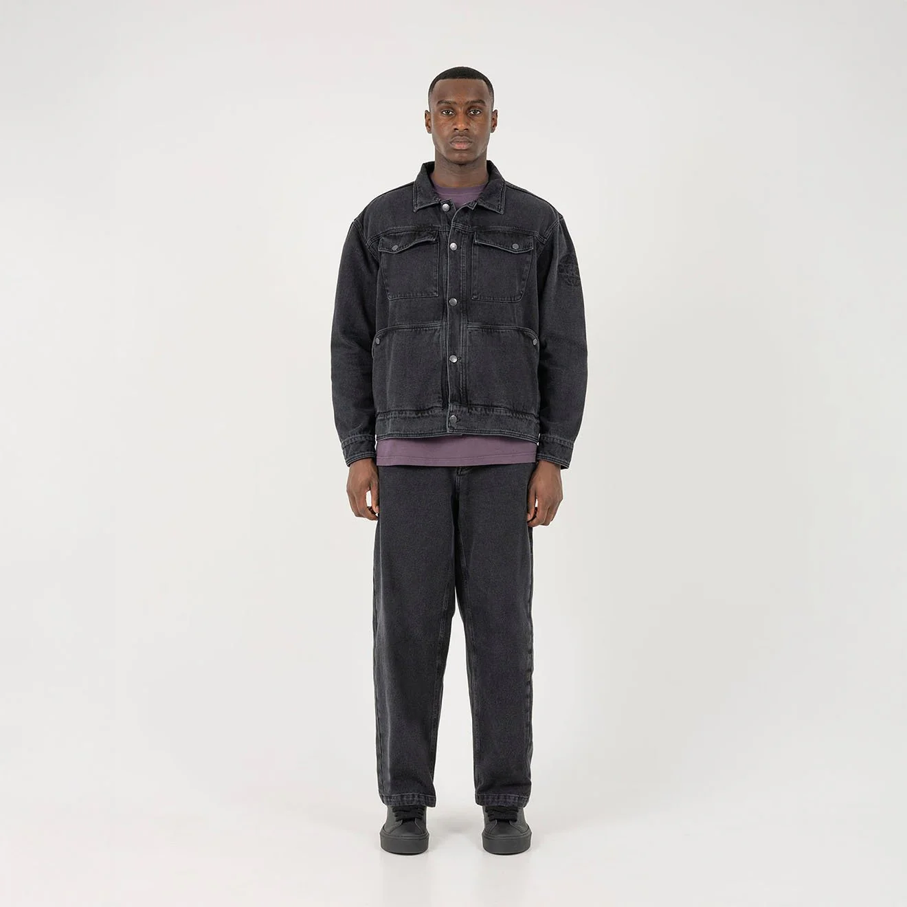 ST95 Ticino Denim Jacket Washed Black - Image 3