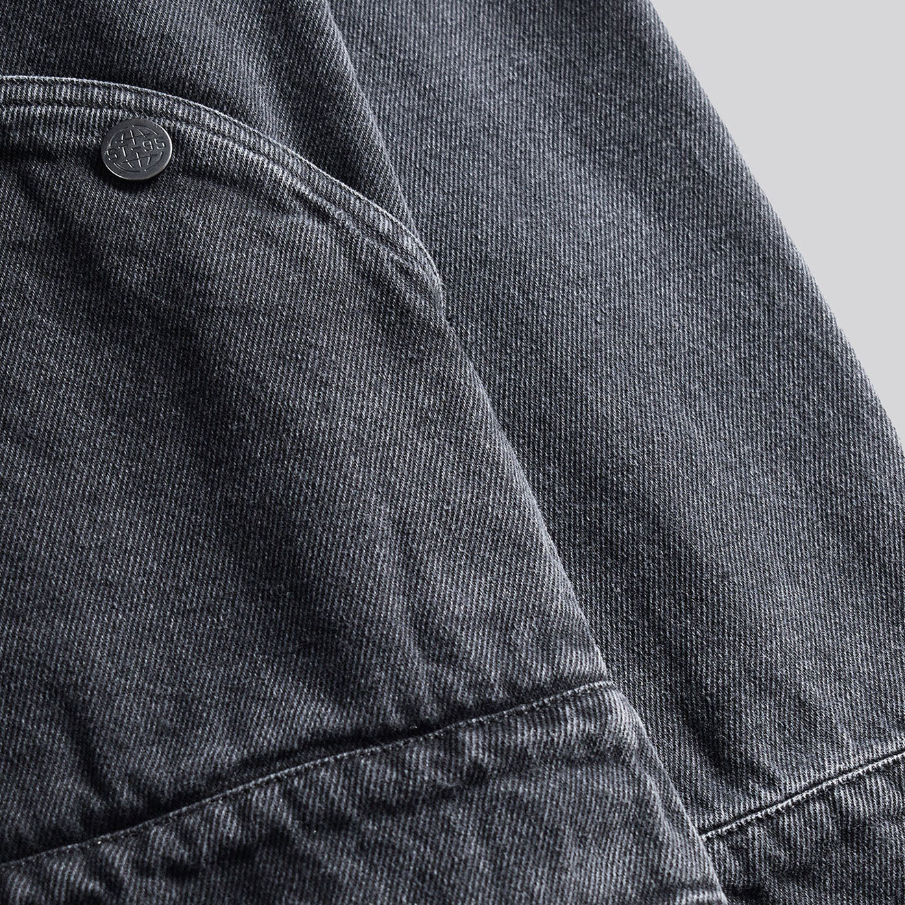 ST95 Ticino Denim Jacket Washed Black - Image 6