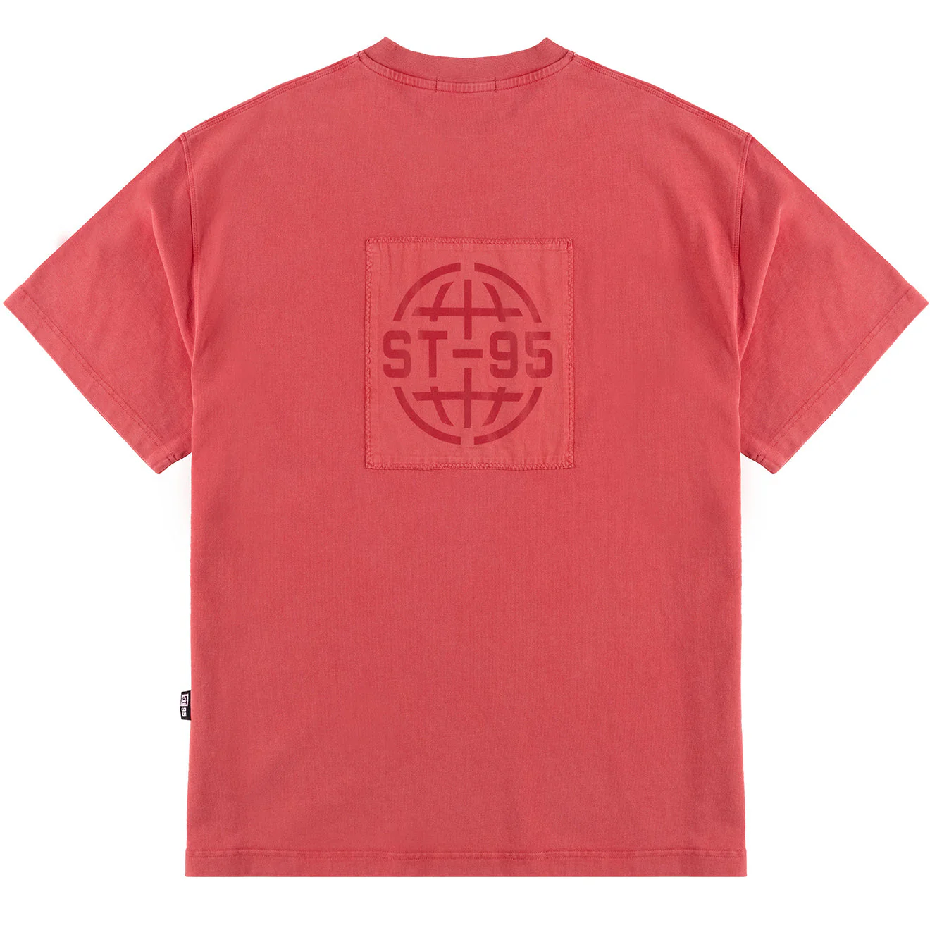 ST95 Urano Patch Oversized SS T-shirt Washed Red - Image 2