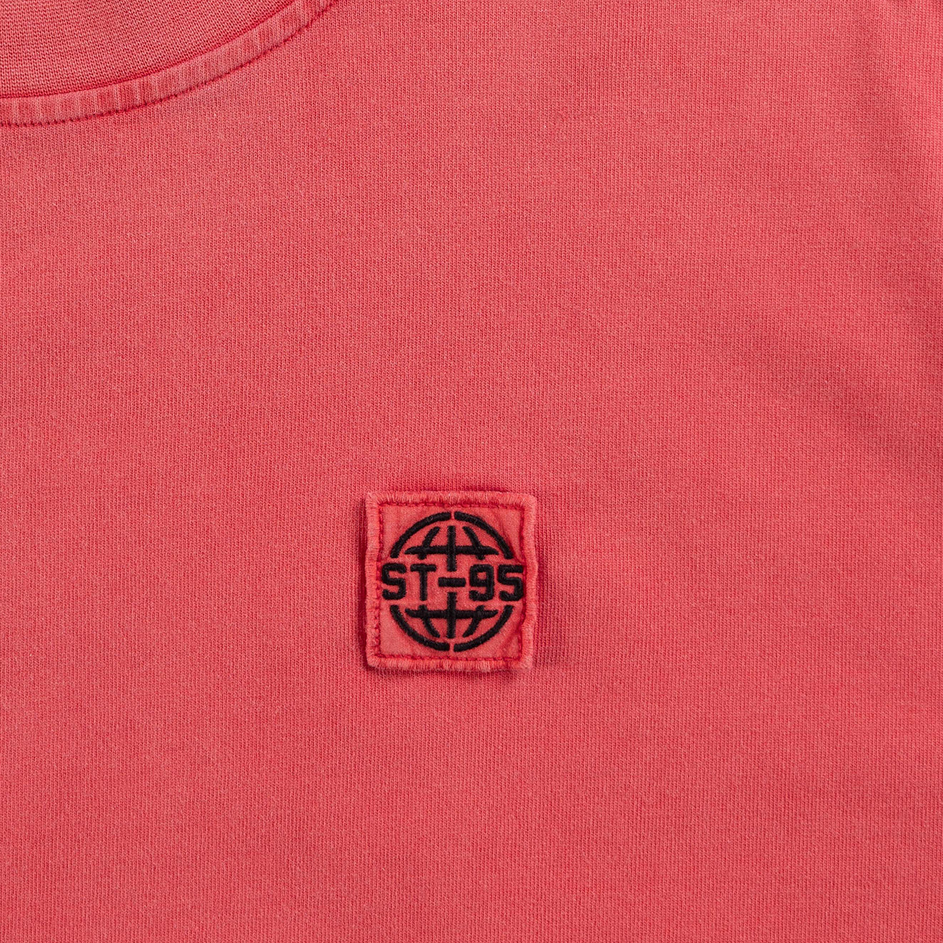 ST95 Urano Patch Oversized SS T-shirt Washed Red - Image 3