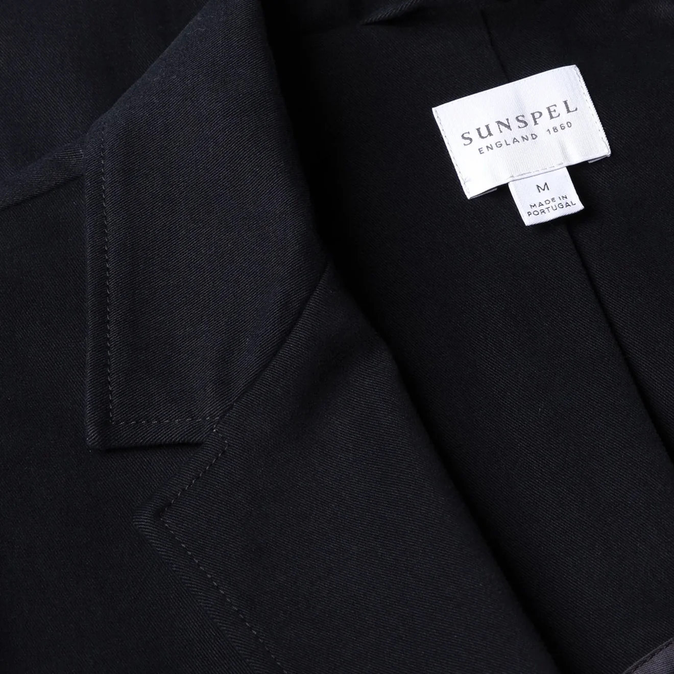 Sunspel Brushed Cotton Blazer Navy - Image 2