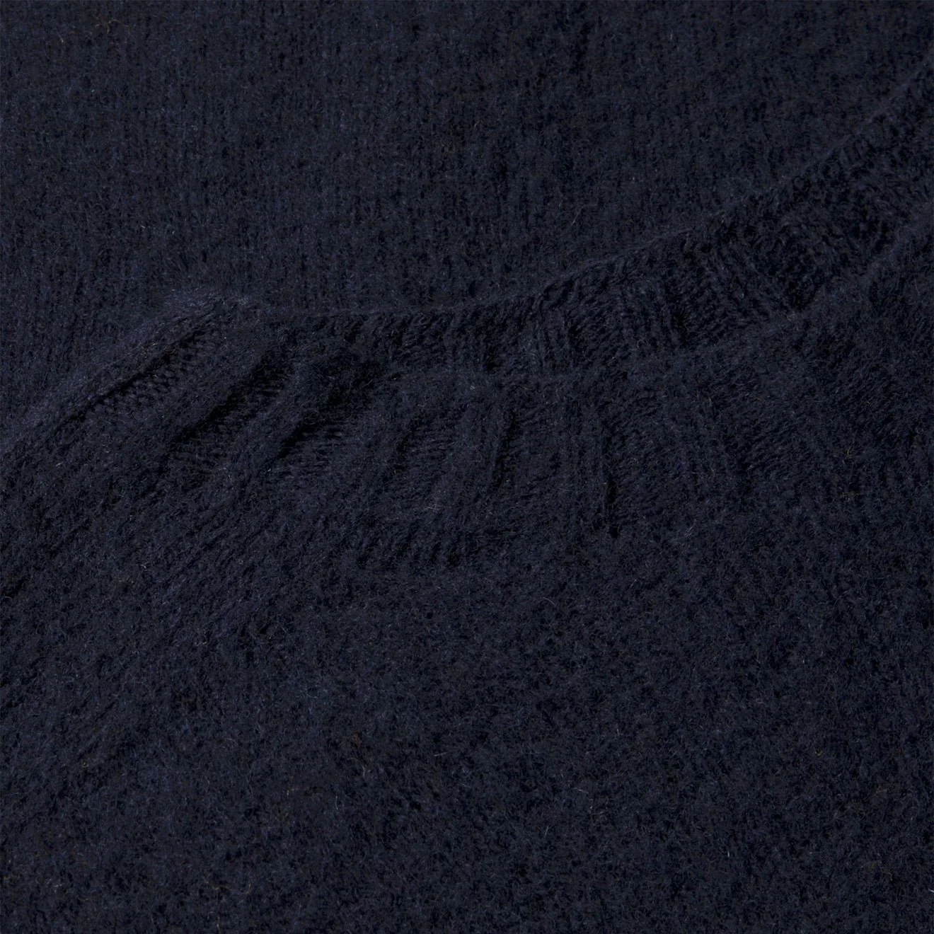 Sunspel Brushed Shetland Crew Neck Navy - Image 5