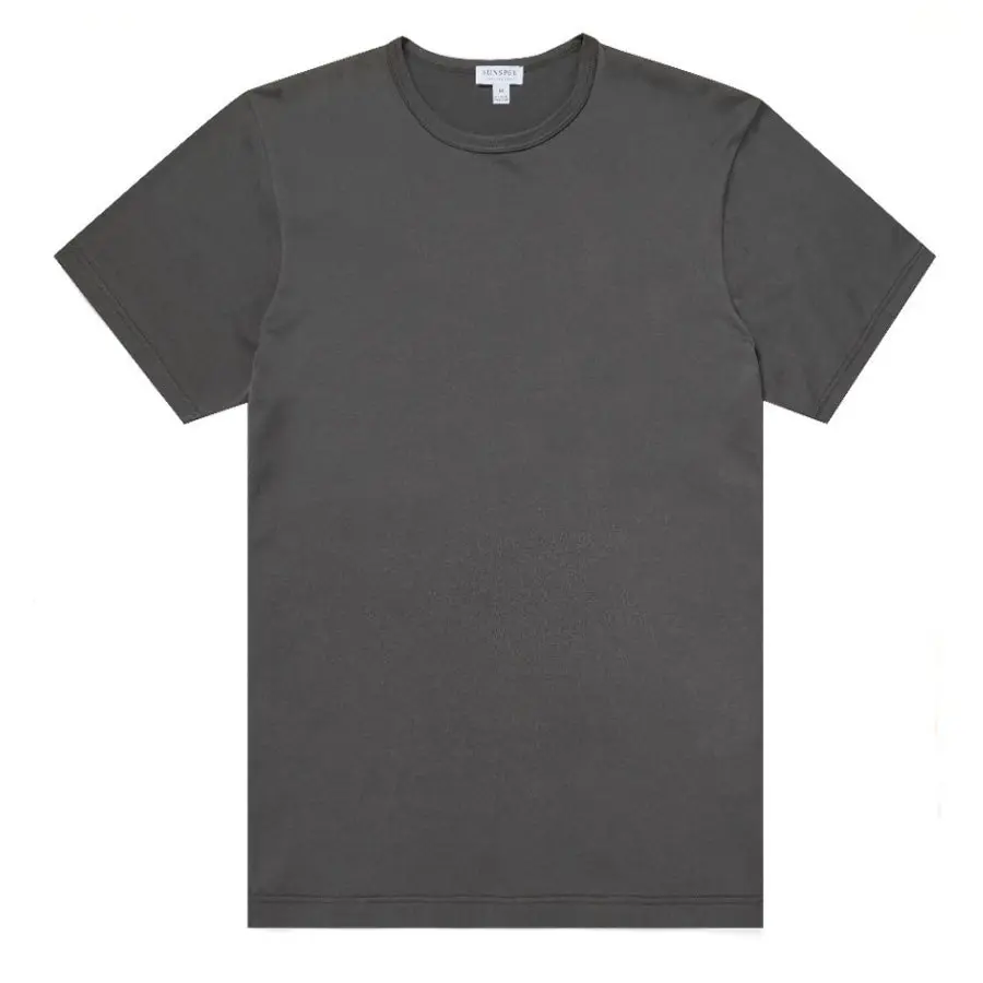 Sunspel Classic Crew Neck T-Shirt Charcoal