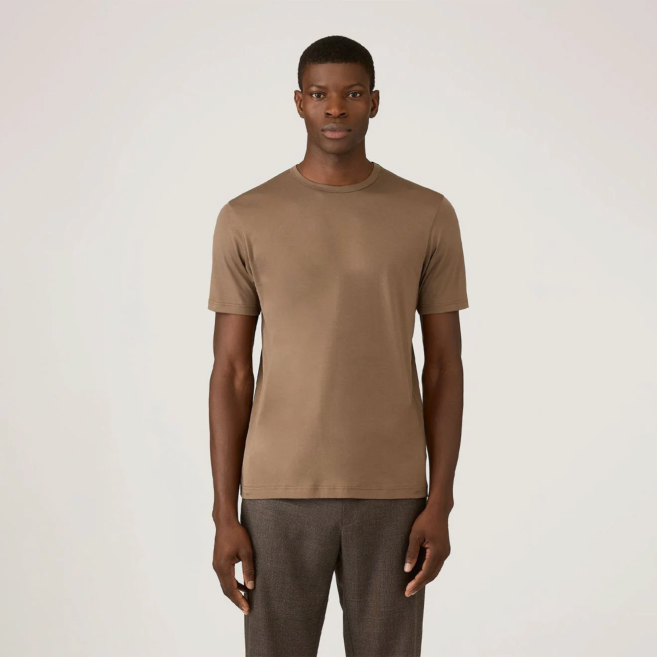Sunspel Classic Crew T-Shirt Dark Cedar - Image 2