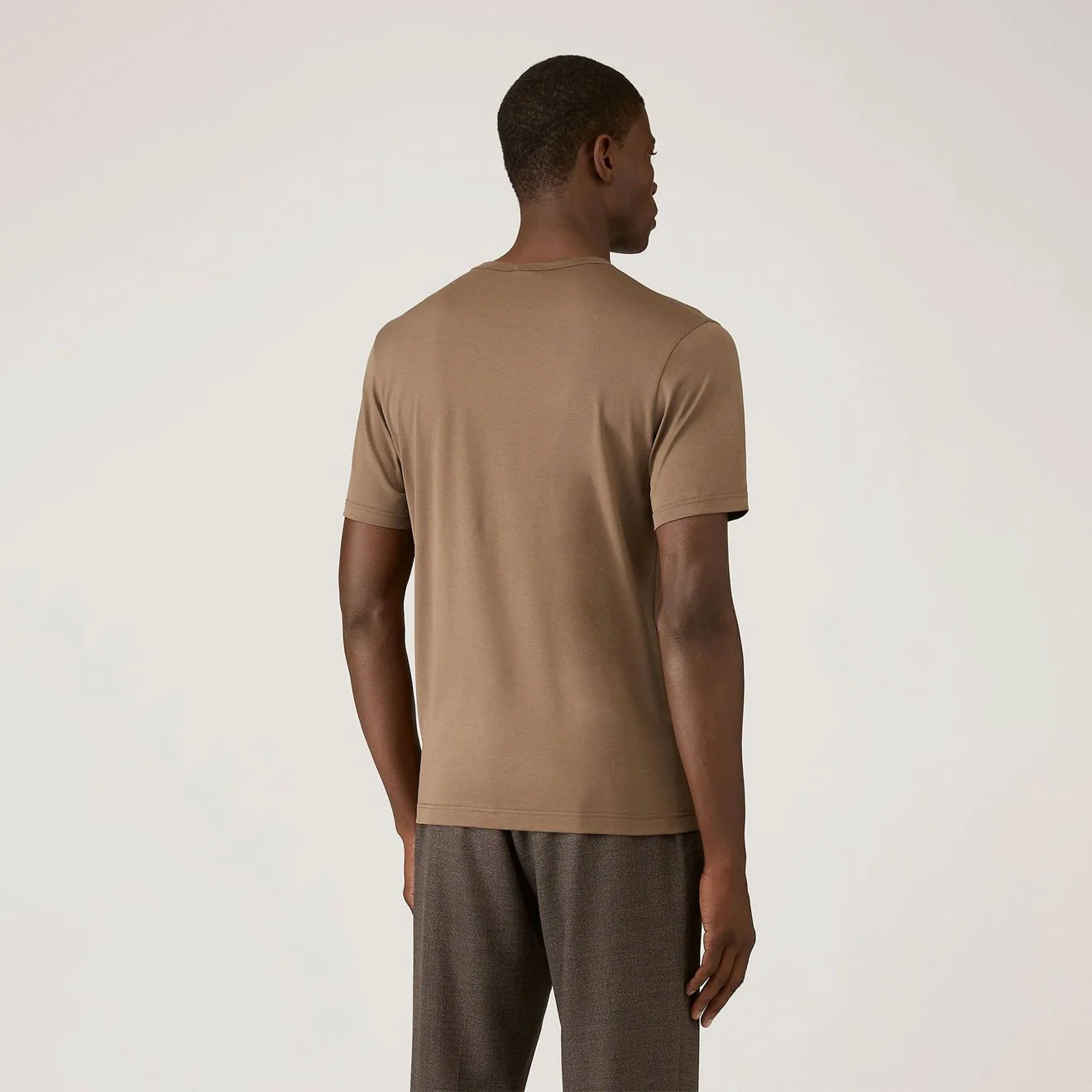 Sunspel Classic Crew T-Shirt Dark Cedar - Image 3