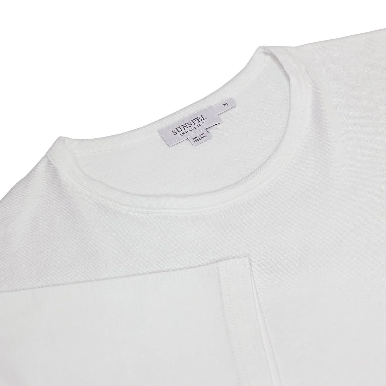 Sunspel Classic Crew T-Shirt White - Image 5