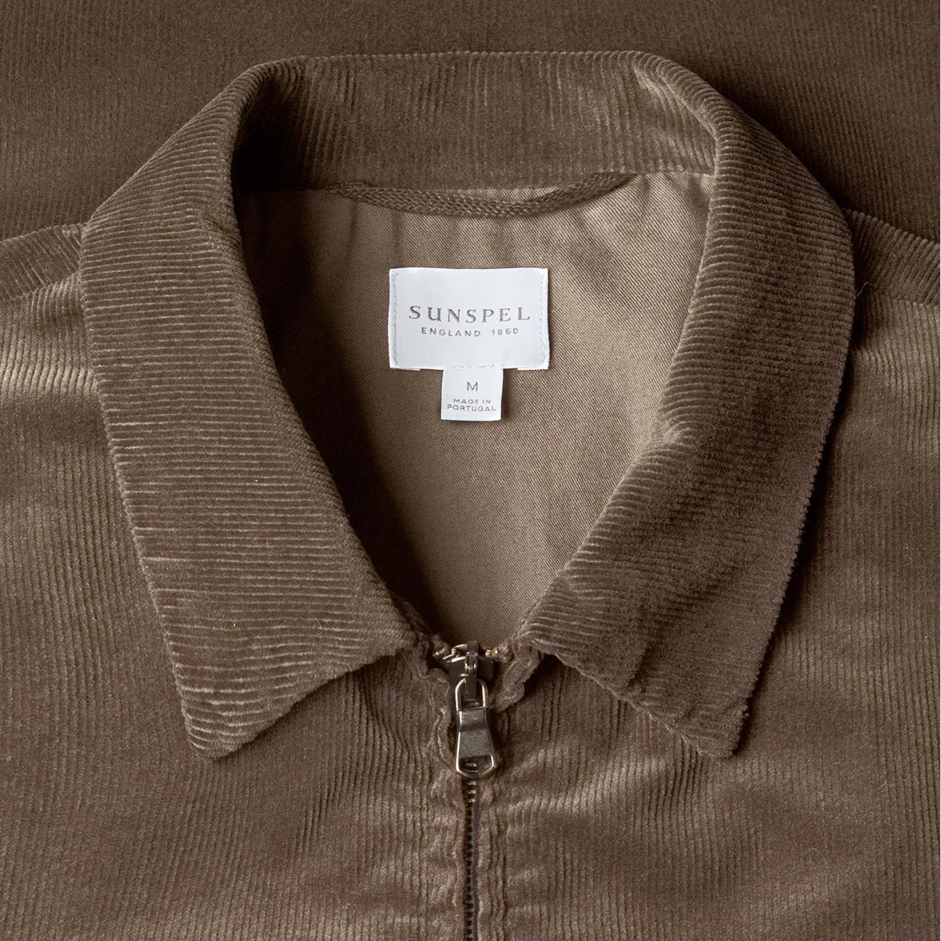 Sunspel Cord Harrington Jacket Bark - Image 4