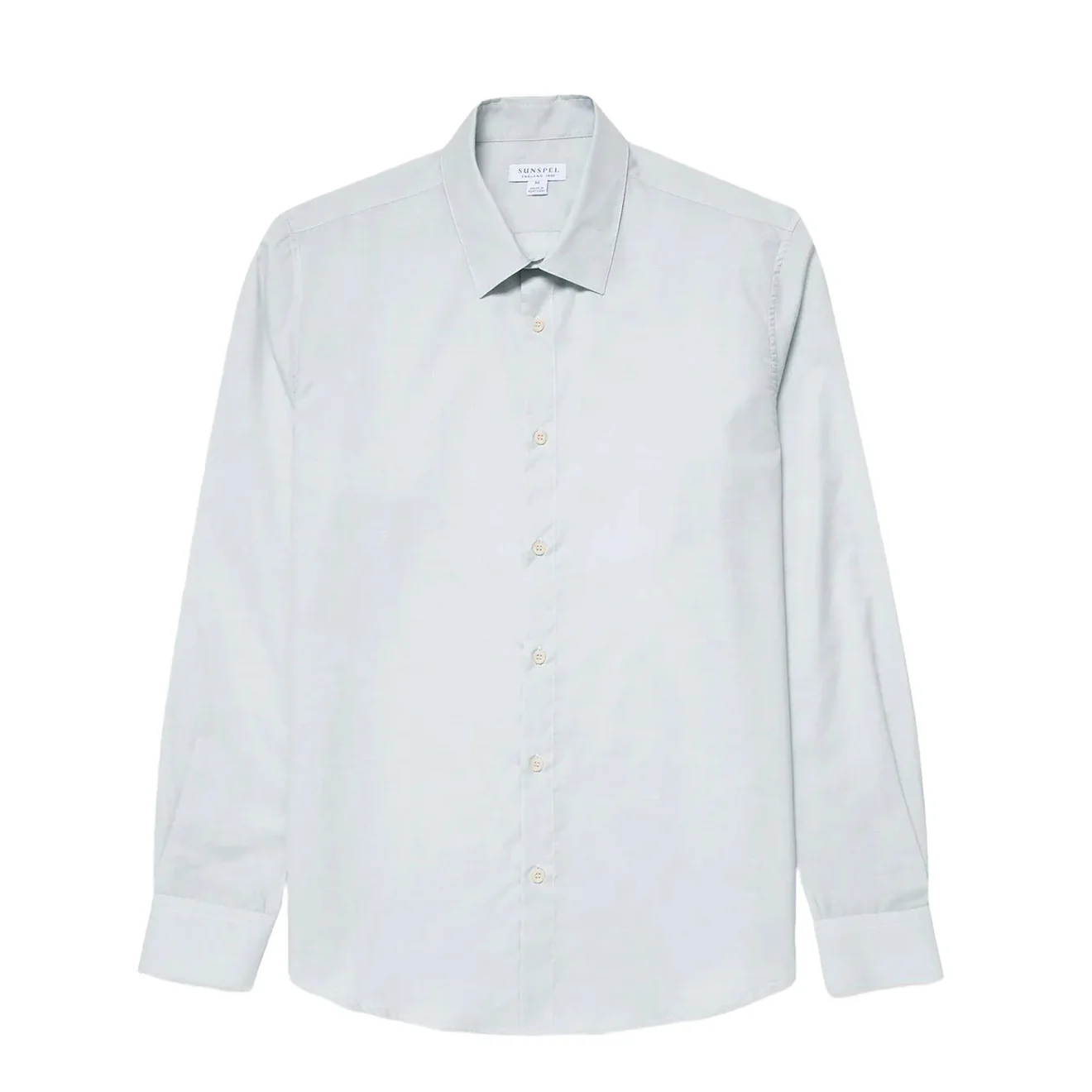Sunspel Cotton Cashmere Shirt Light Blue