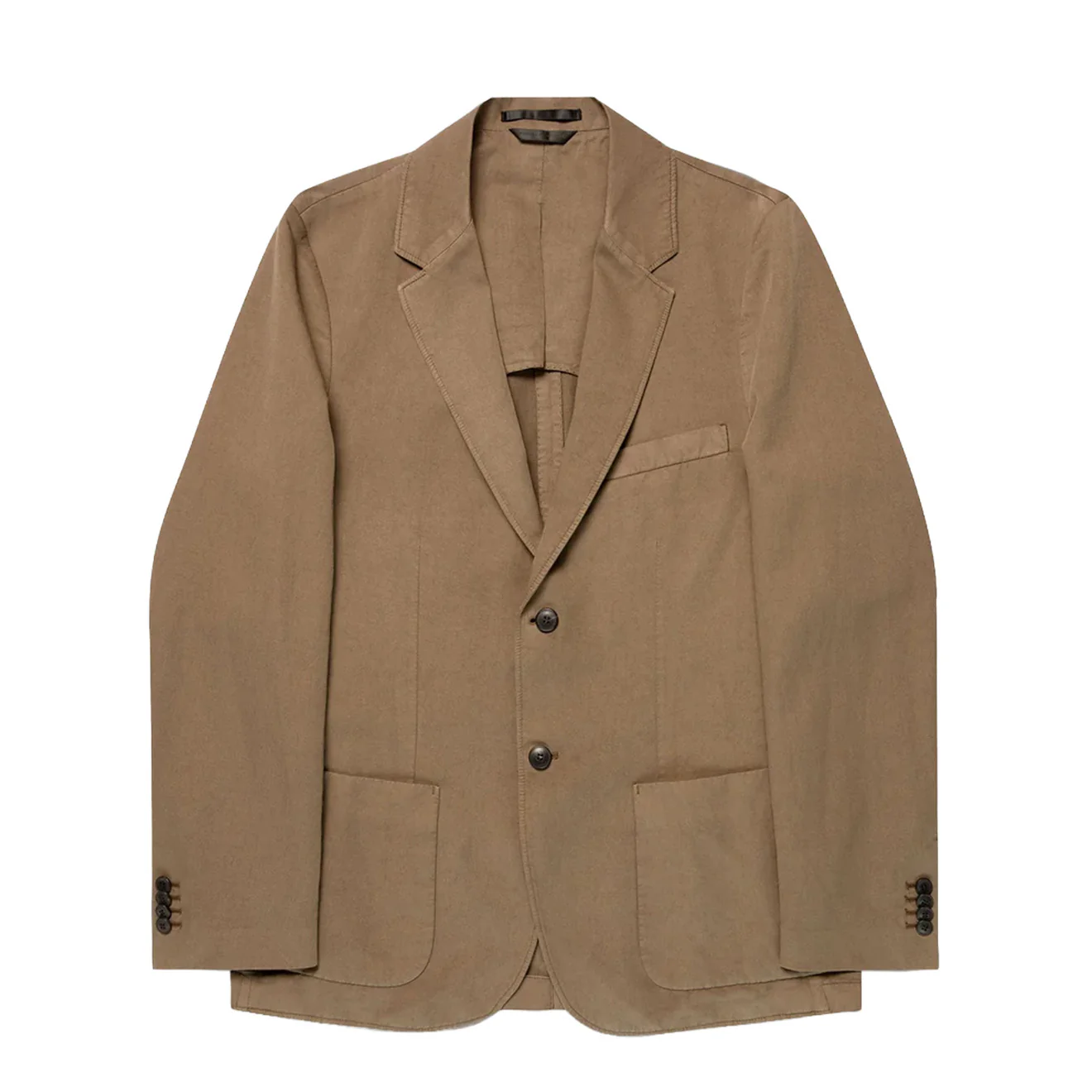 Sunspel Cotton Linen Blazer Dark Cedar
