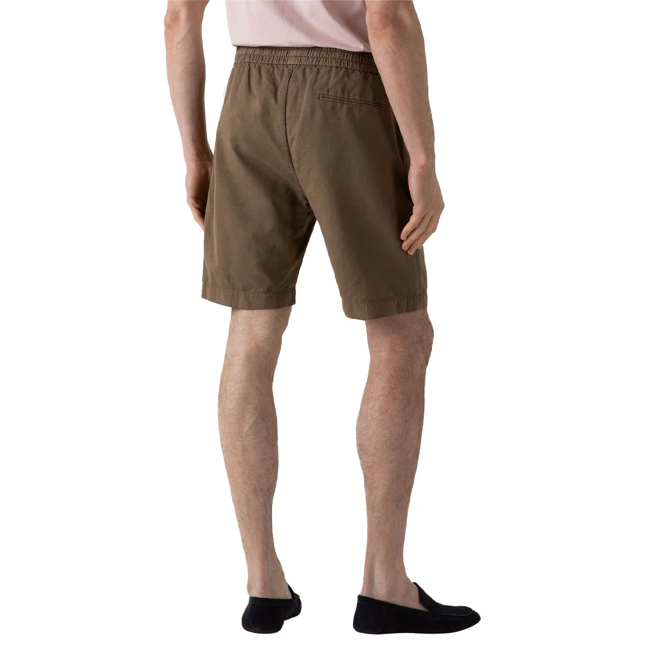 Sunspel Cotton Linen Drawstring Shorts Light Sand - Image 5