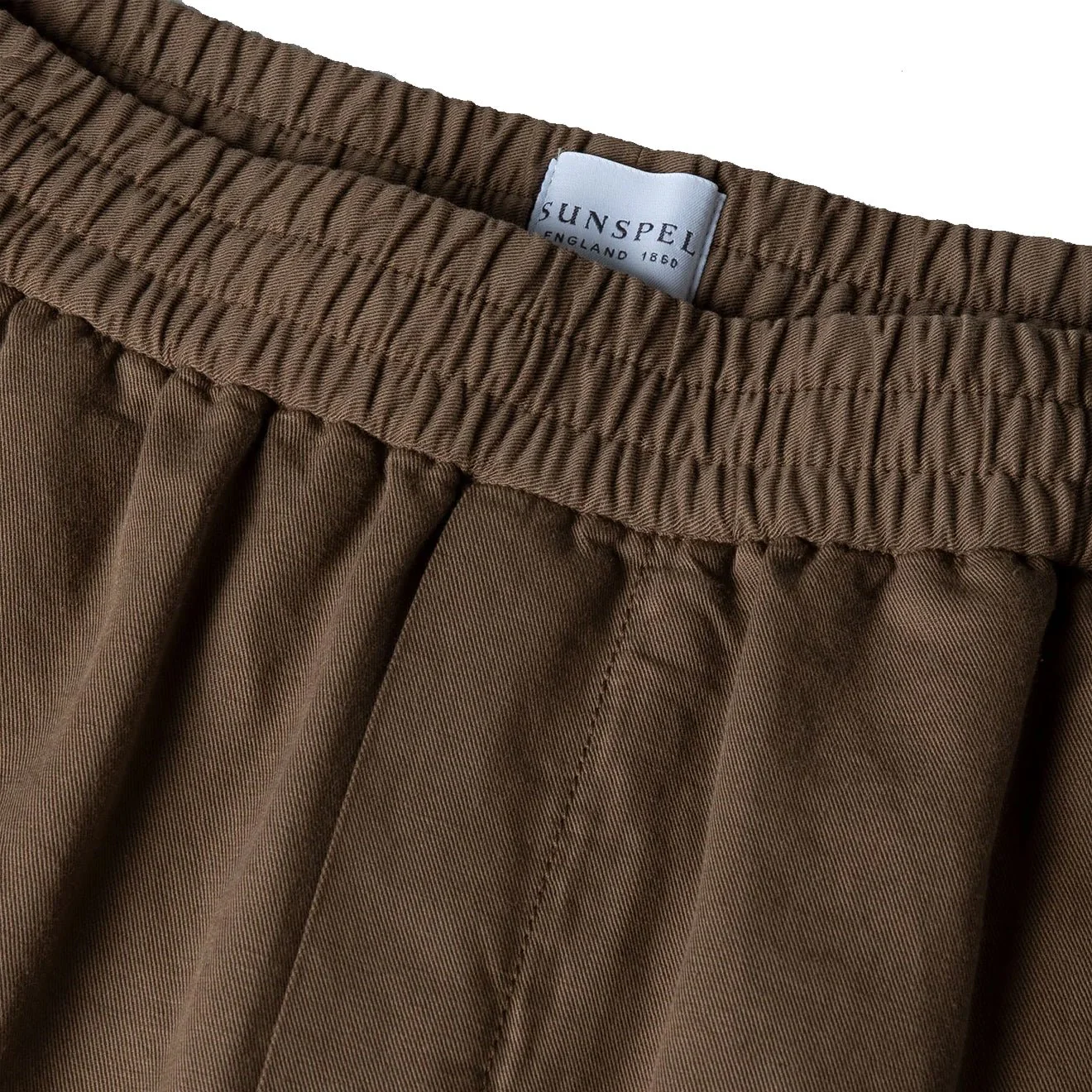 Sunspel Cotton Linen Drawstring Shorts Light Sand - Image 6