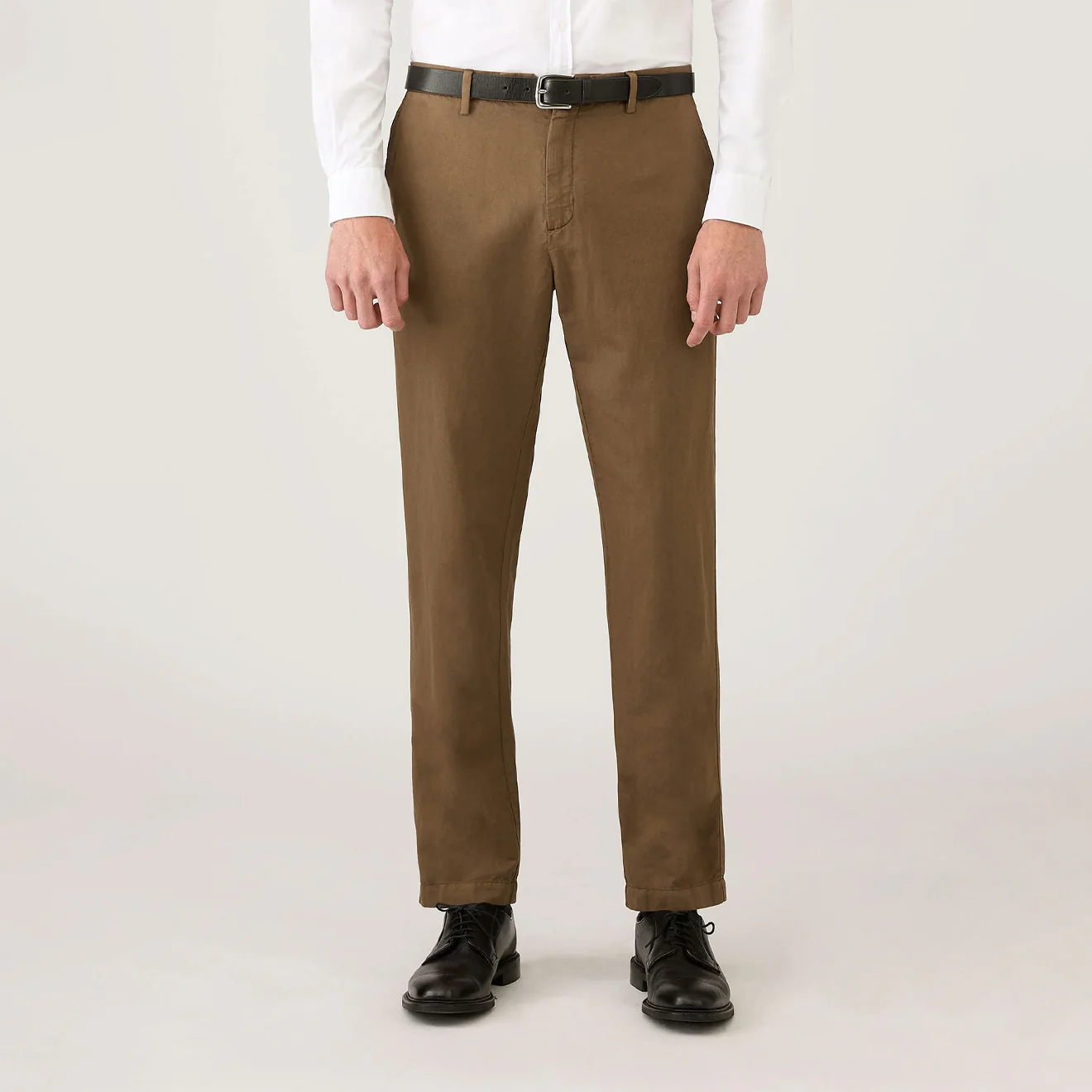 Sunspel Cotton Linen Trouser Dark Cedar 32" LEG - Image 2