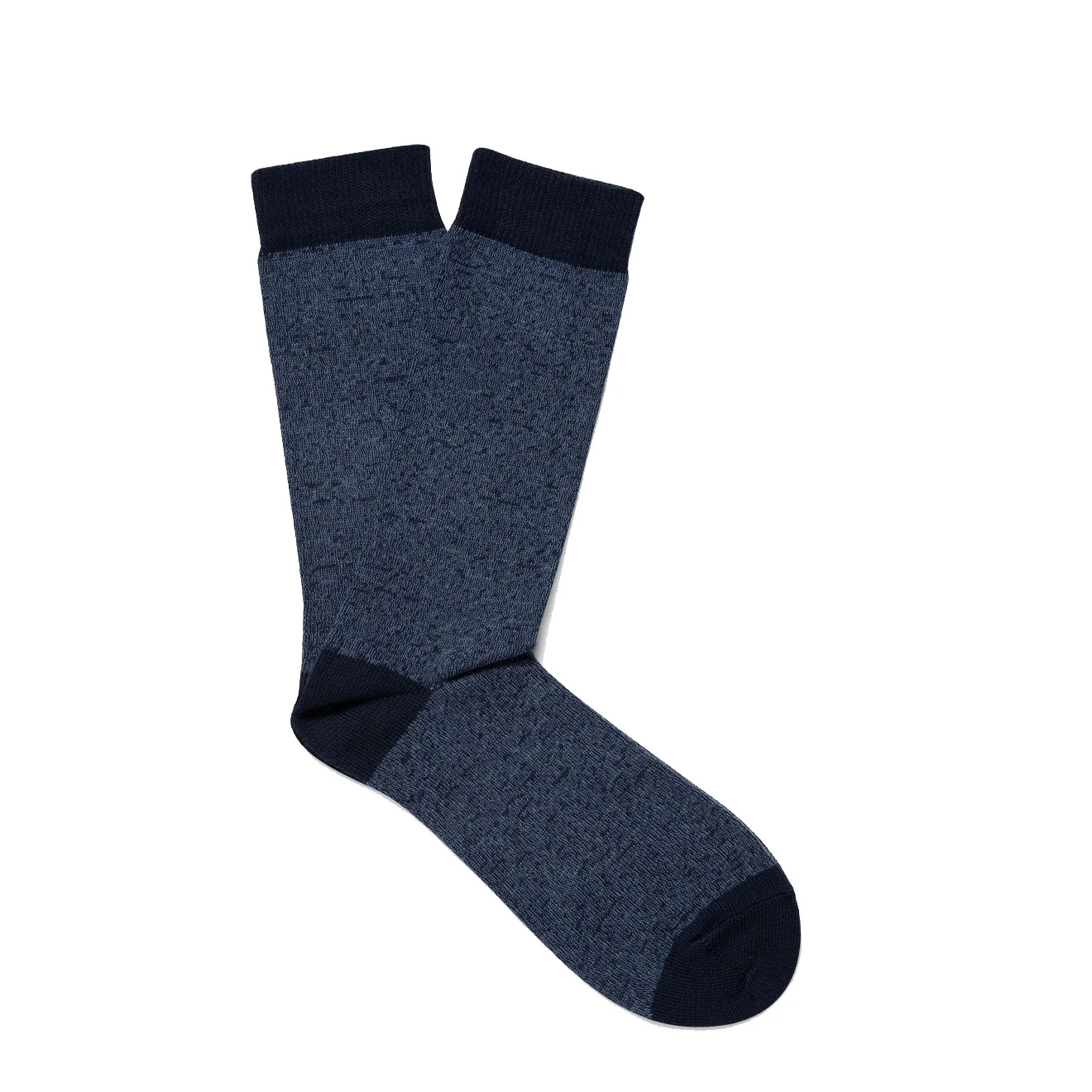 Sunspel Cotton Socks Shale Blue / Navy Twist