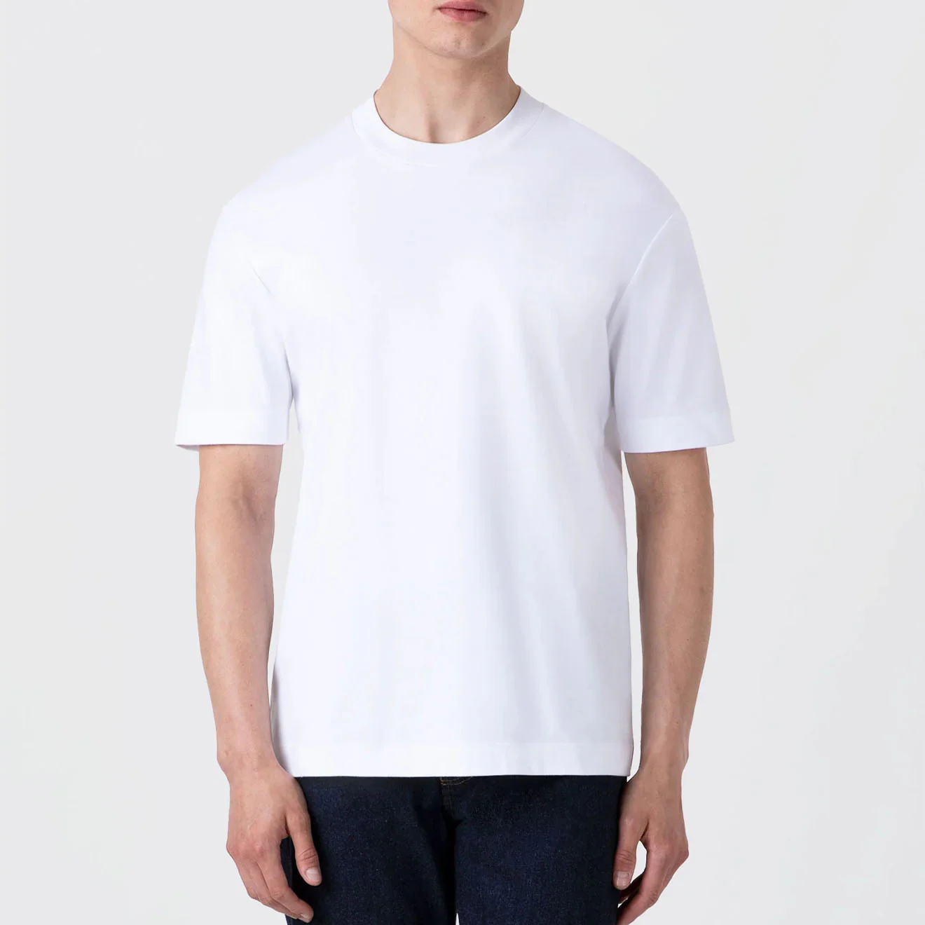 Sunspel Heavy Weight S/S Crew Tee White - Image 2